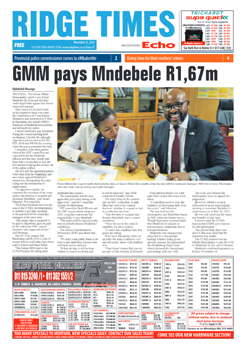 Ridge Times 25 Nov 2022 page 3