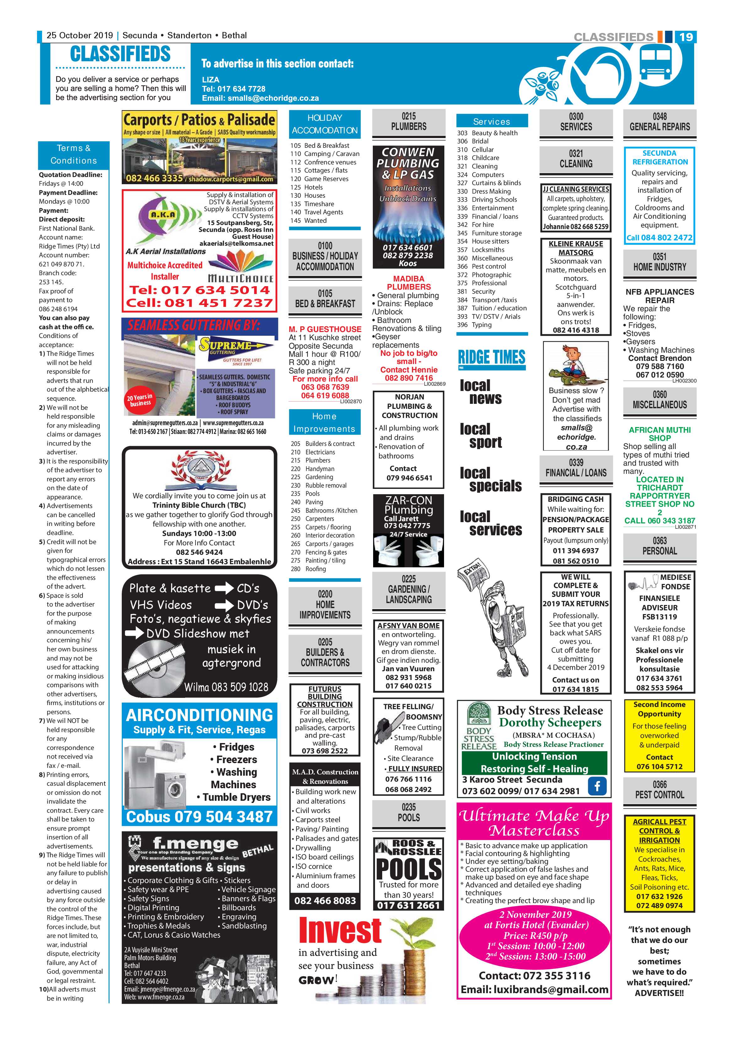Ridge Times 25 October 2019 page 21