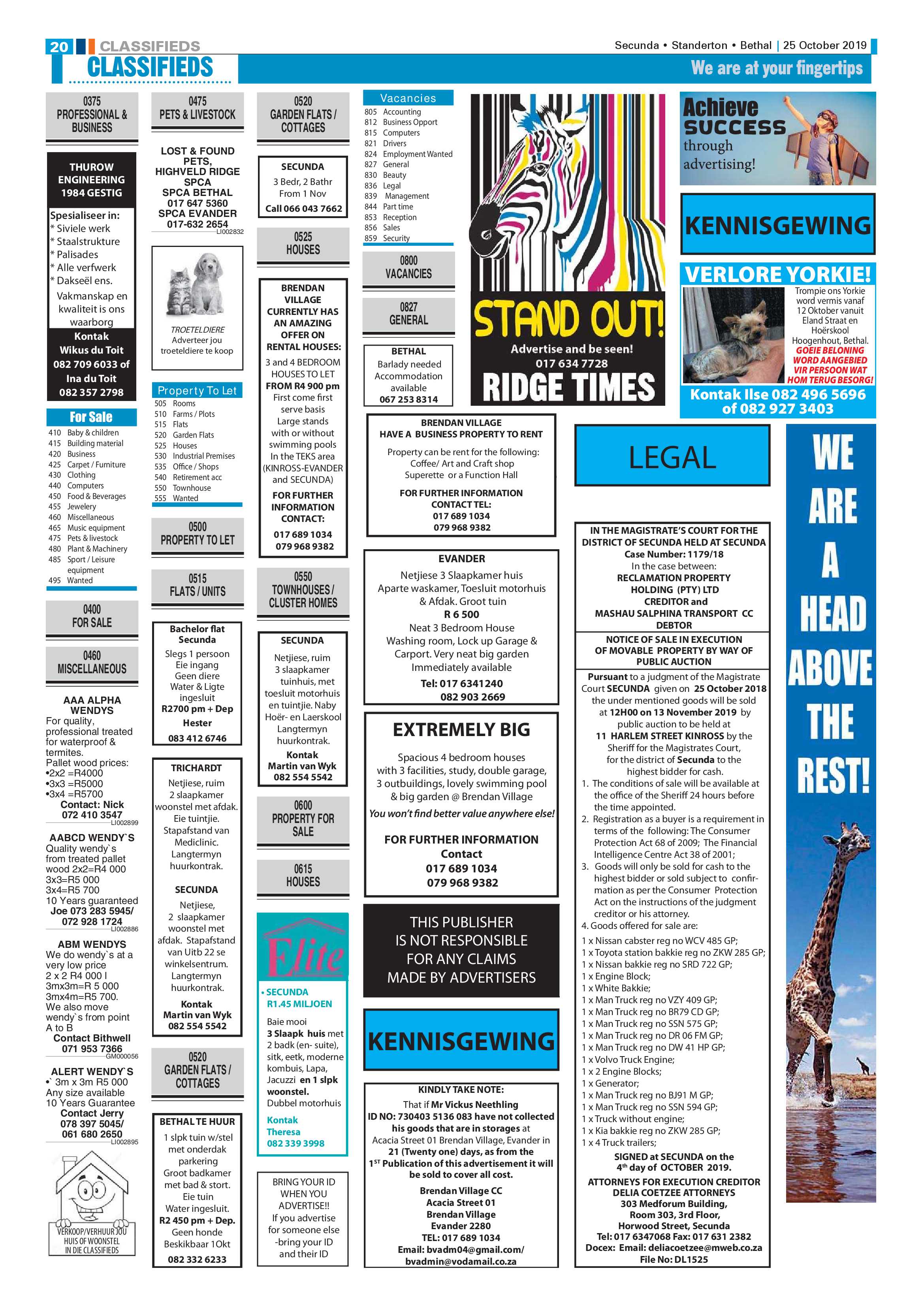 Ridge Times 25 October 2019 page 22