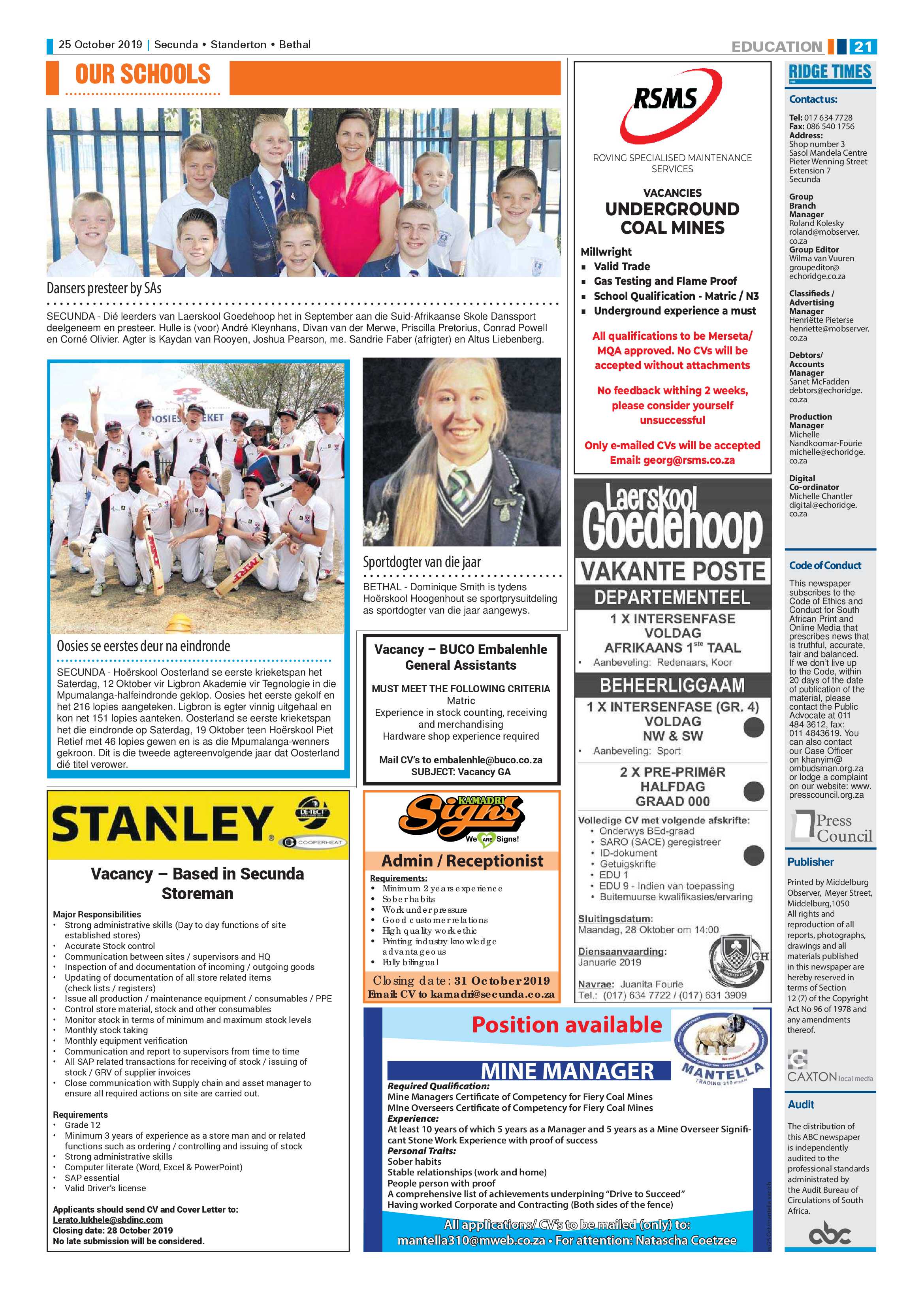 Ridge Times 25 October 2019 page 23