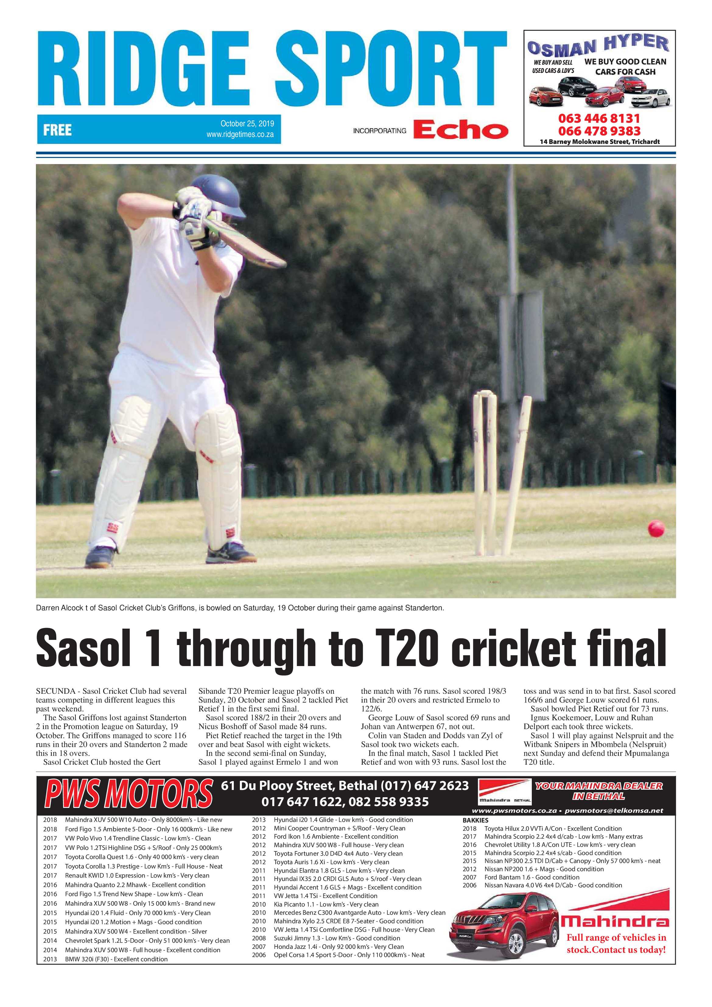 Ridge Times 25 October 2019 page 26