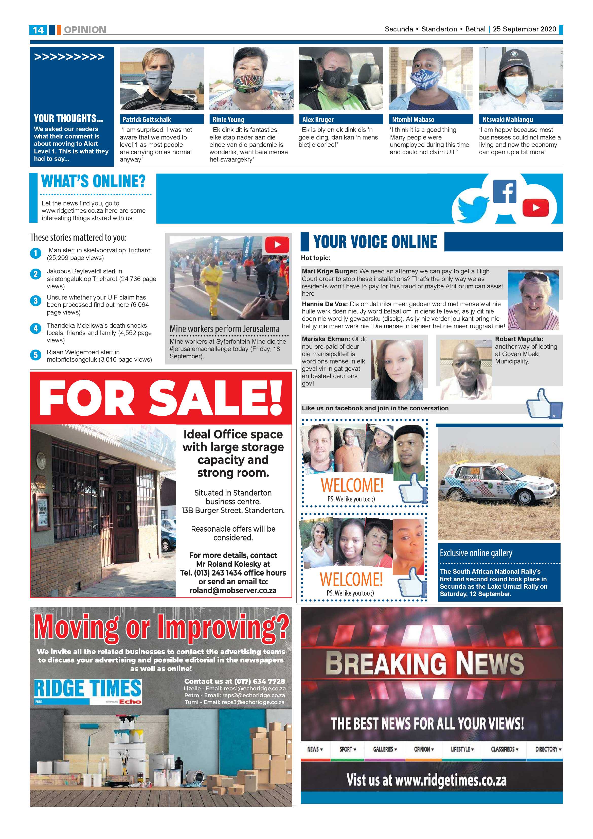 Ridge Times 25 September 2020 page 14