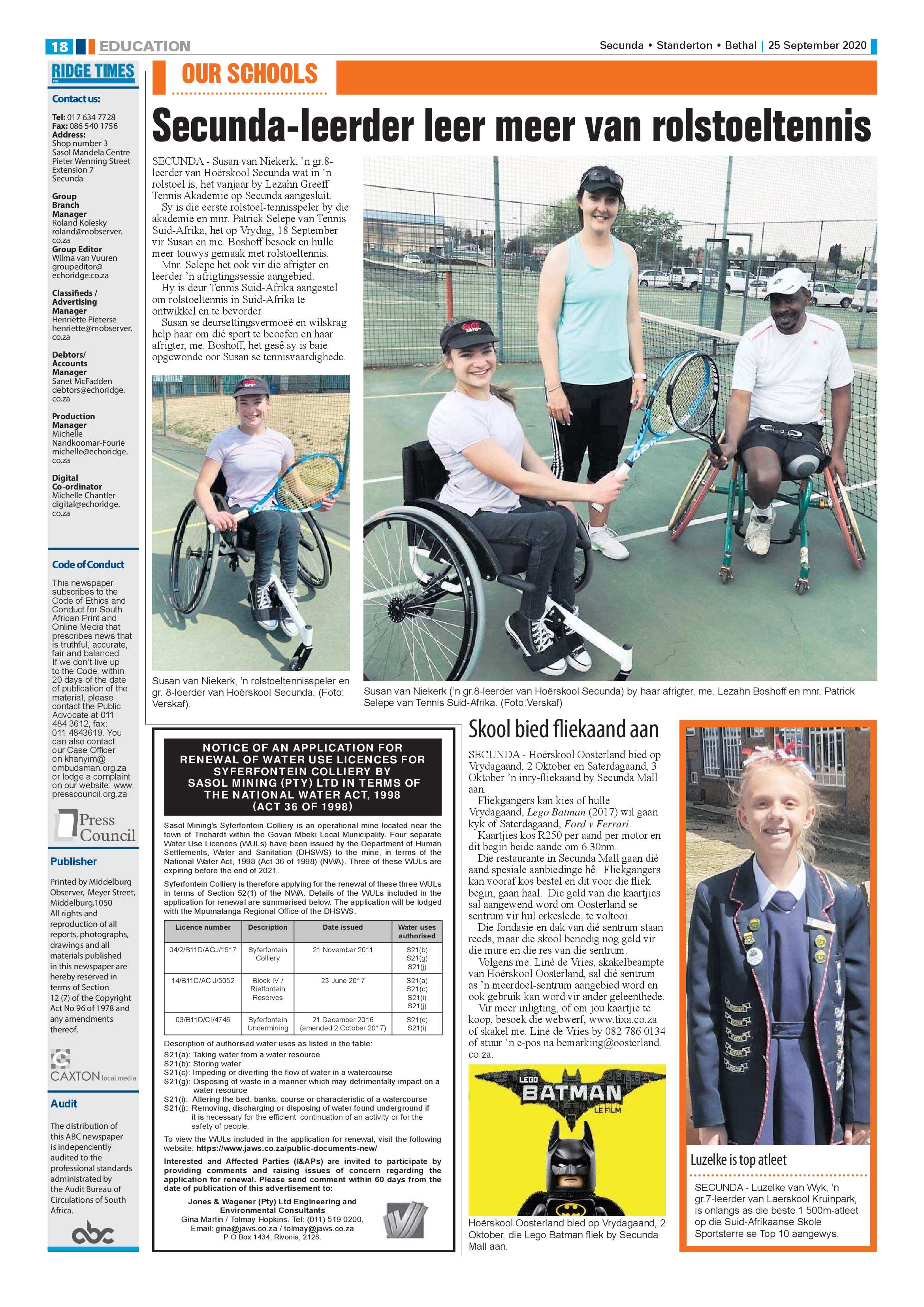 Ridge Times 25 September 2020 page 18