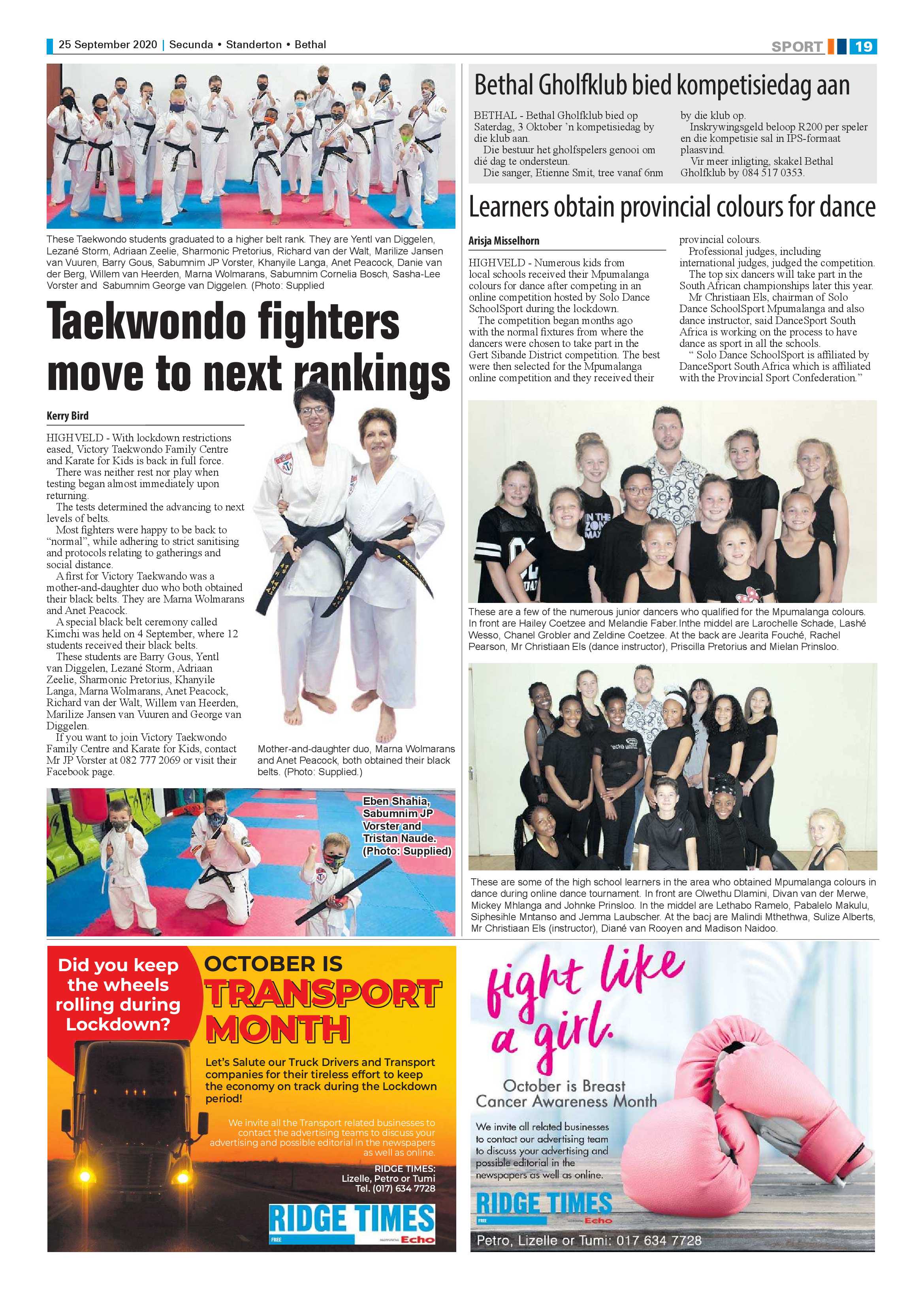 Ridge Times 25 September 2020 page 19