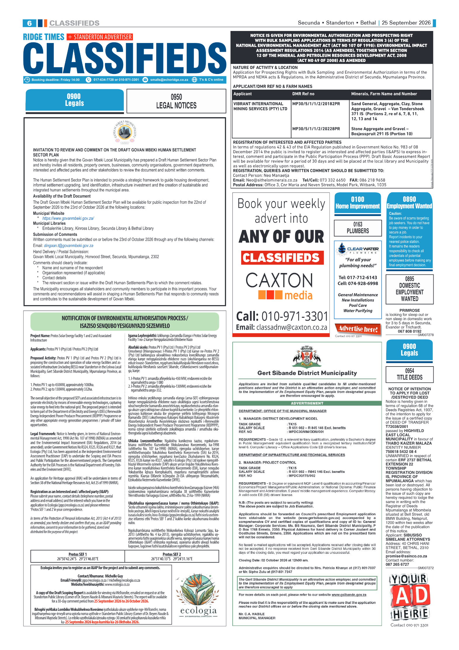 Ridge Times 25 September 2026 page 6
