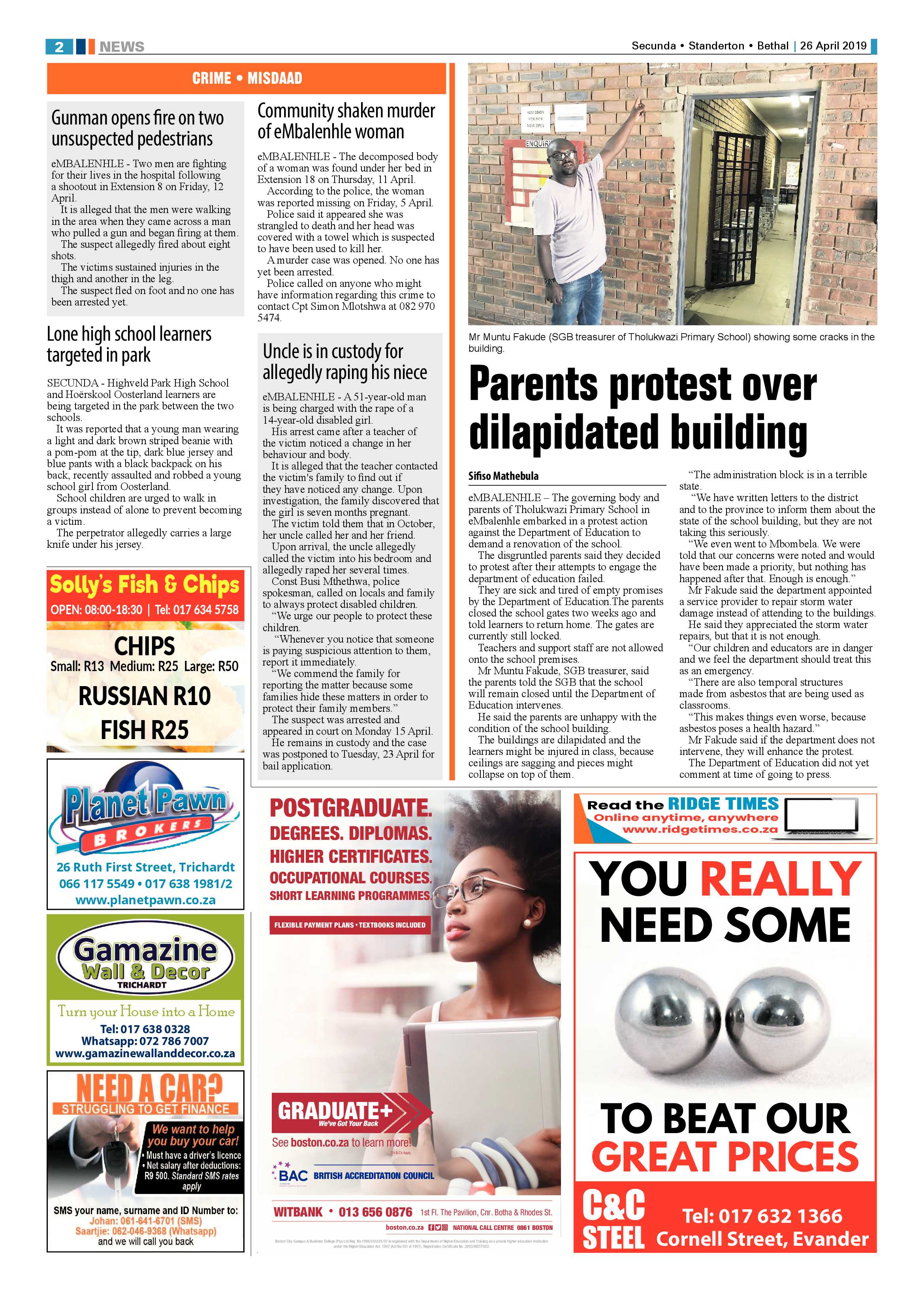 Ridge Times 26 April 2019 page 2