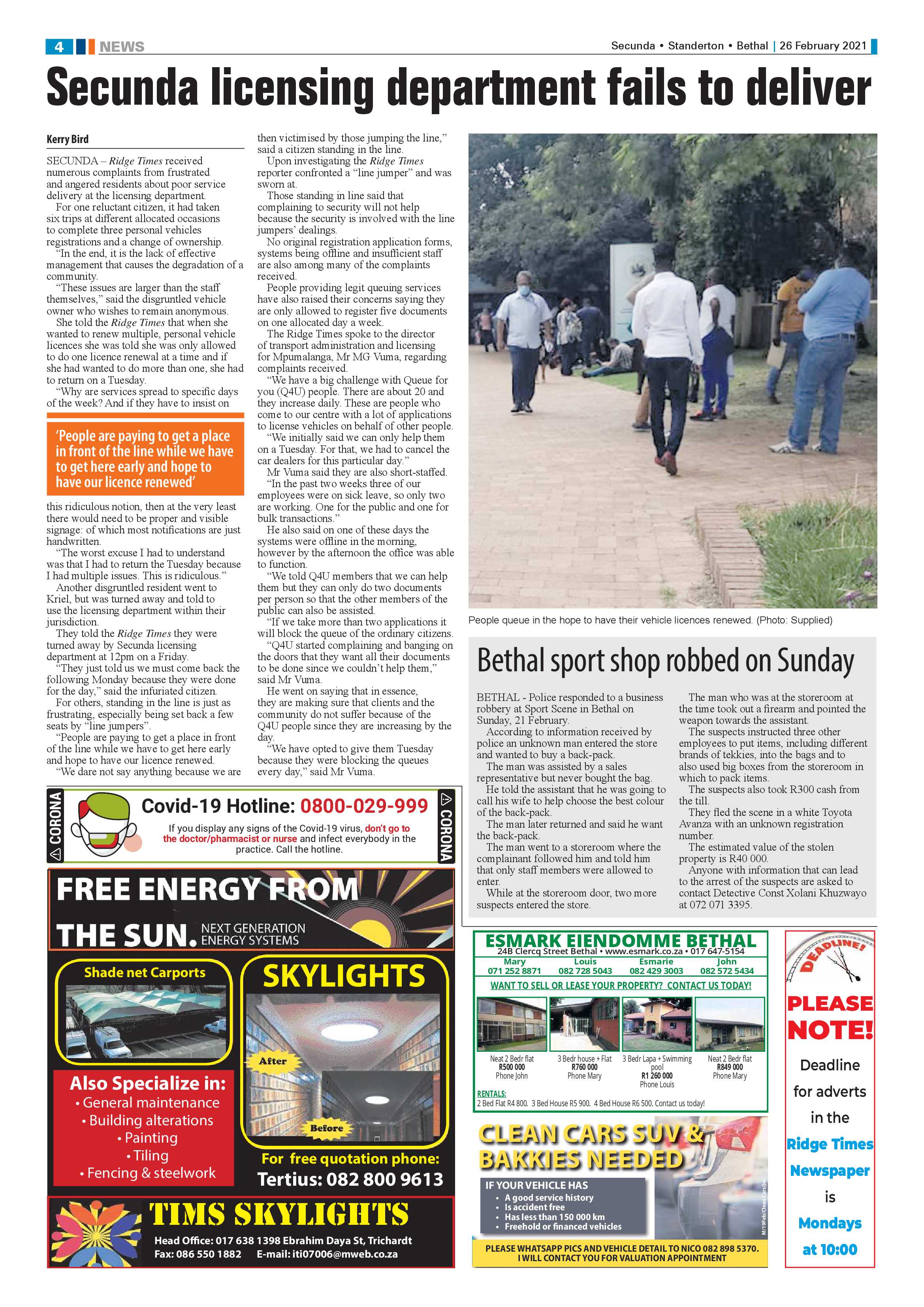 Ridge Times 26 February 2021 page 4