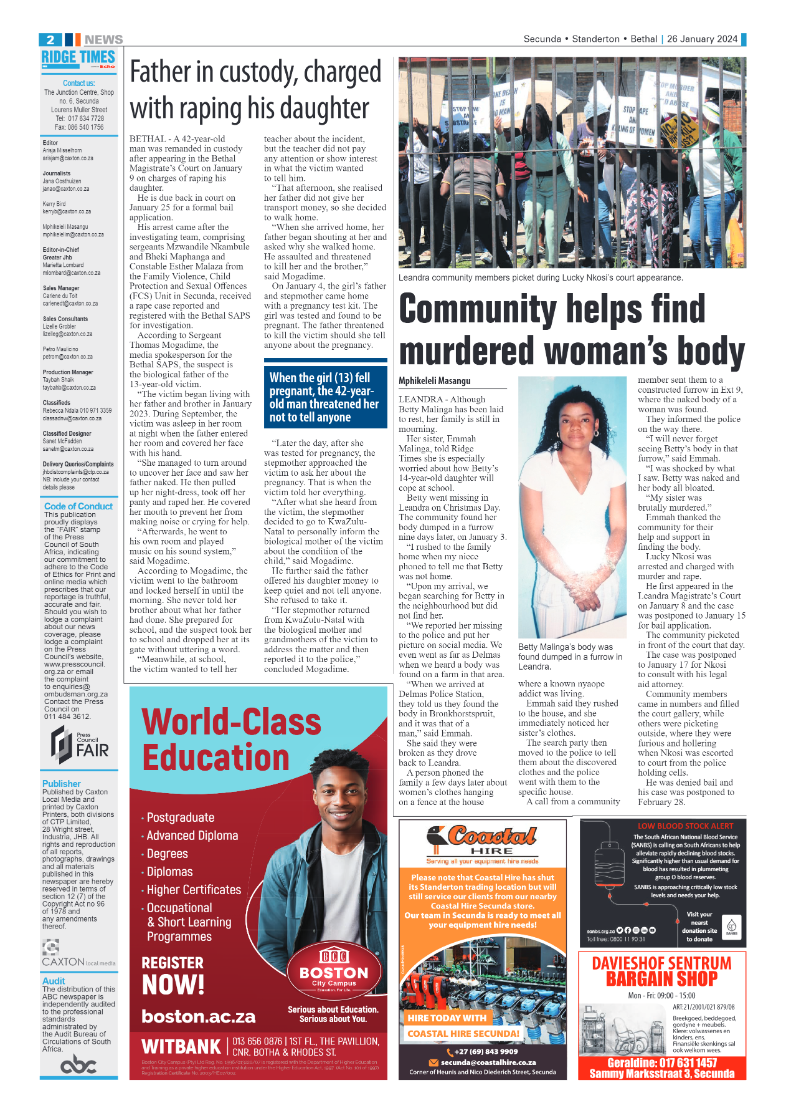 Ridge Times 26 January 2024 page 2