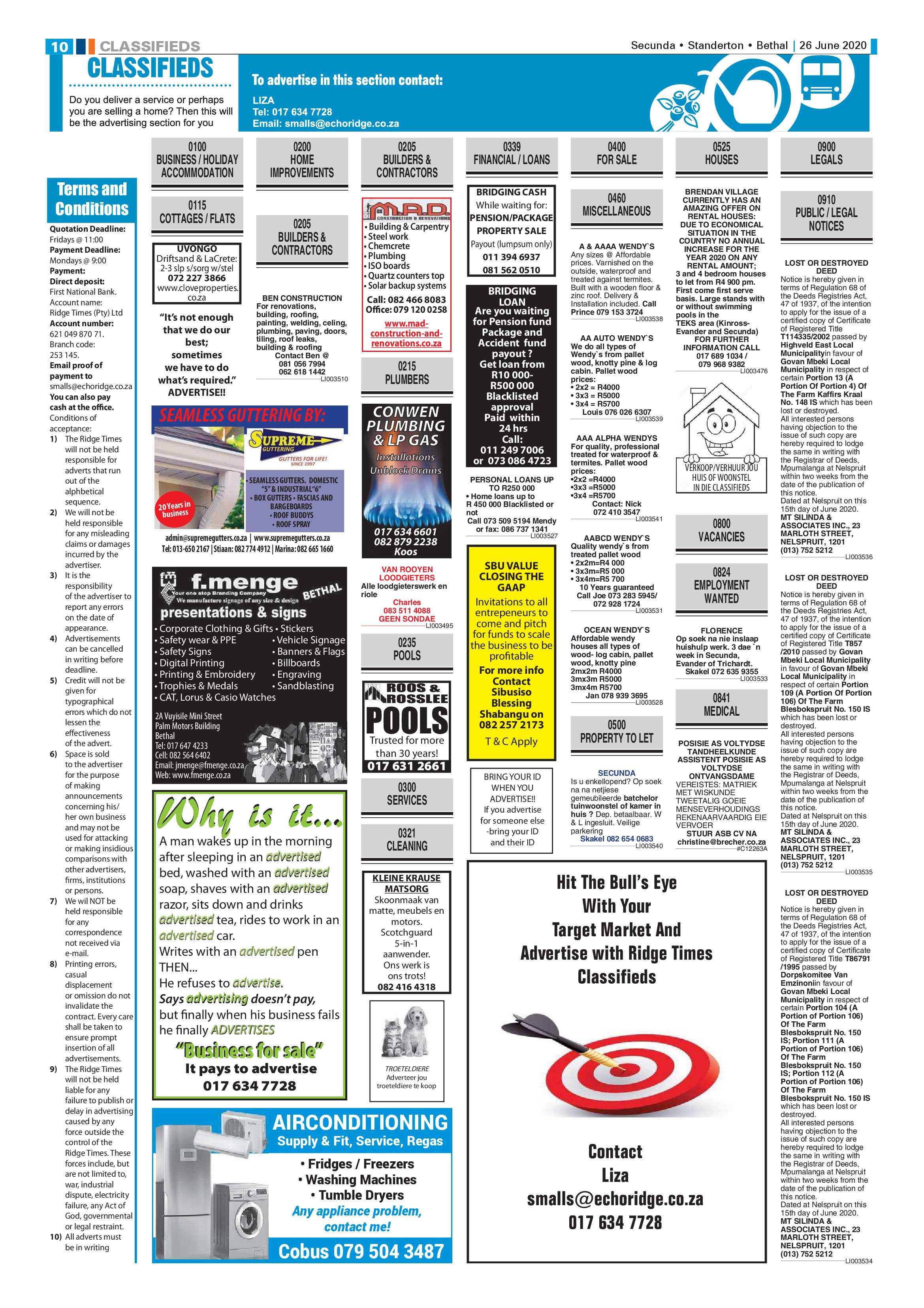 Ridge Times 26 June 2020 page 10