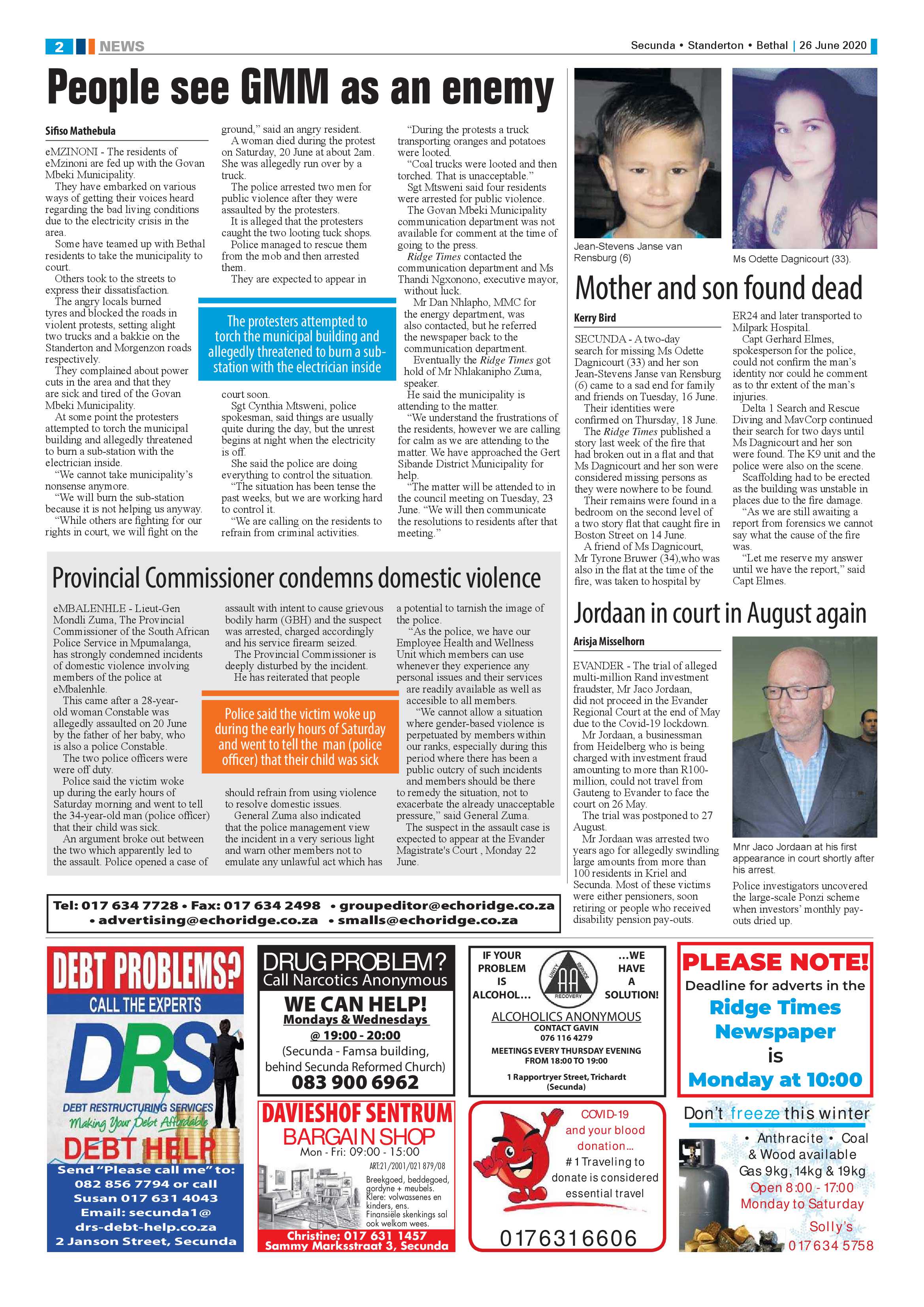 Ridge Times 26 June 2020 page 2