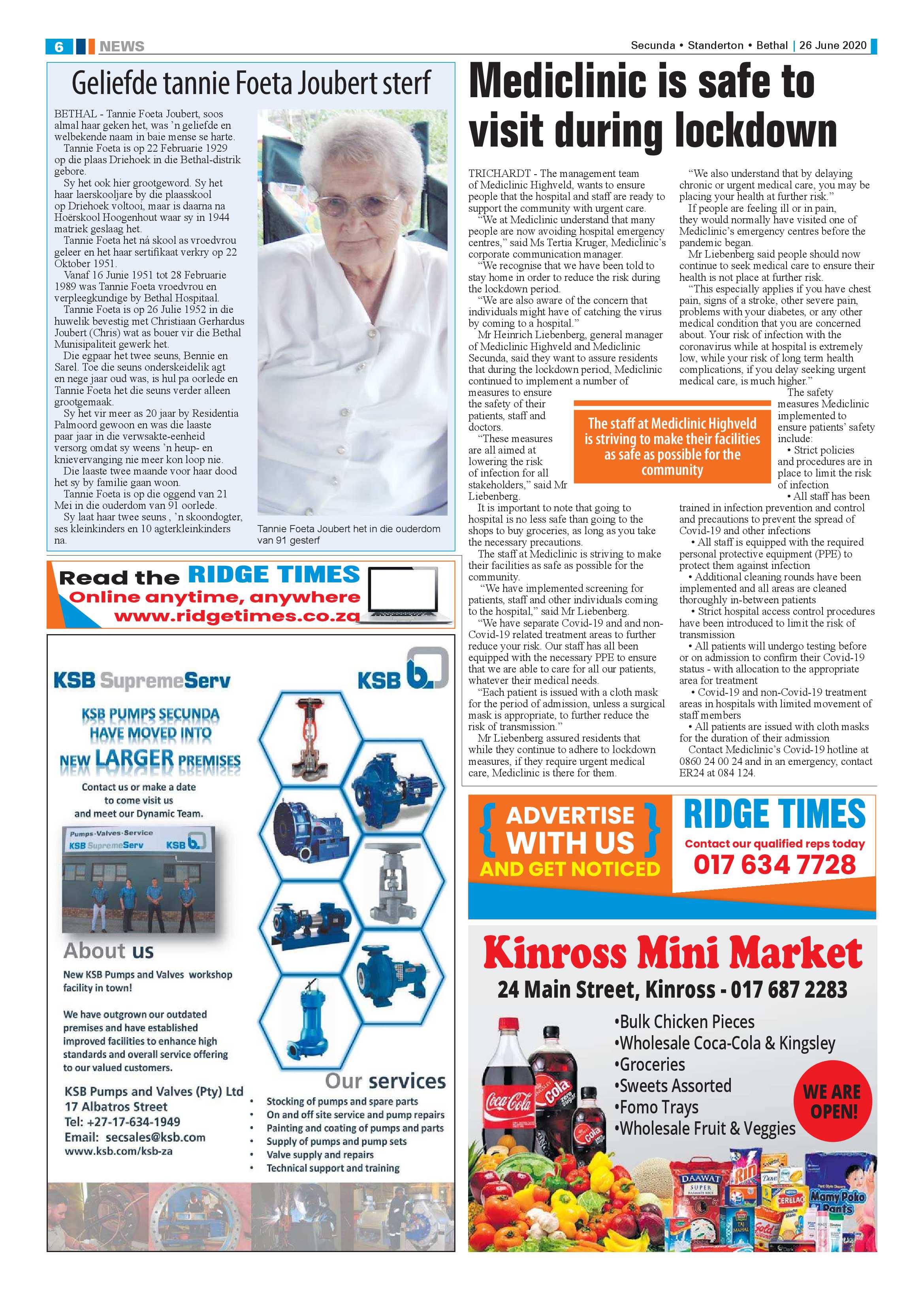 Ridge Times 26 June 2020 page 6