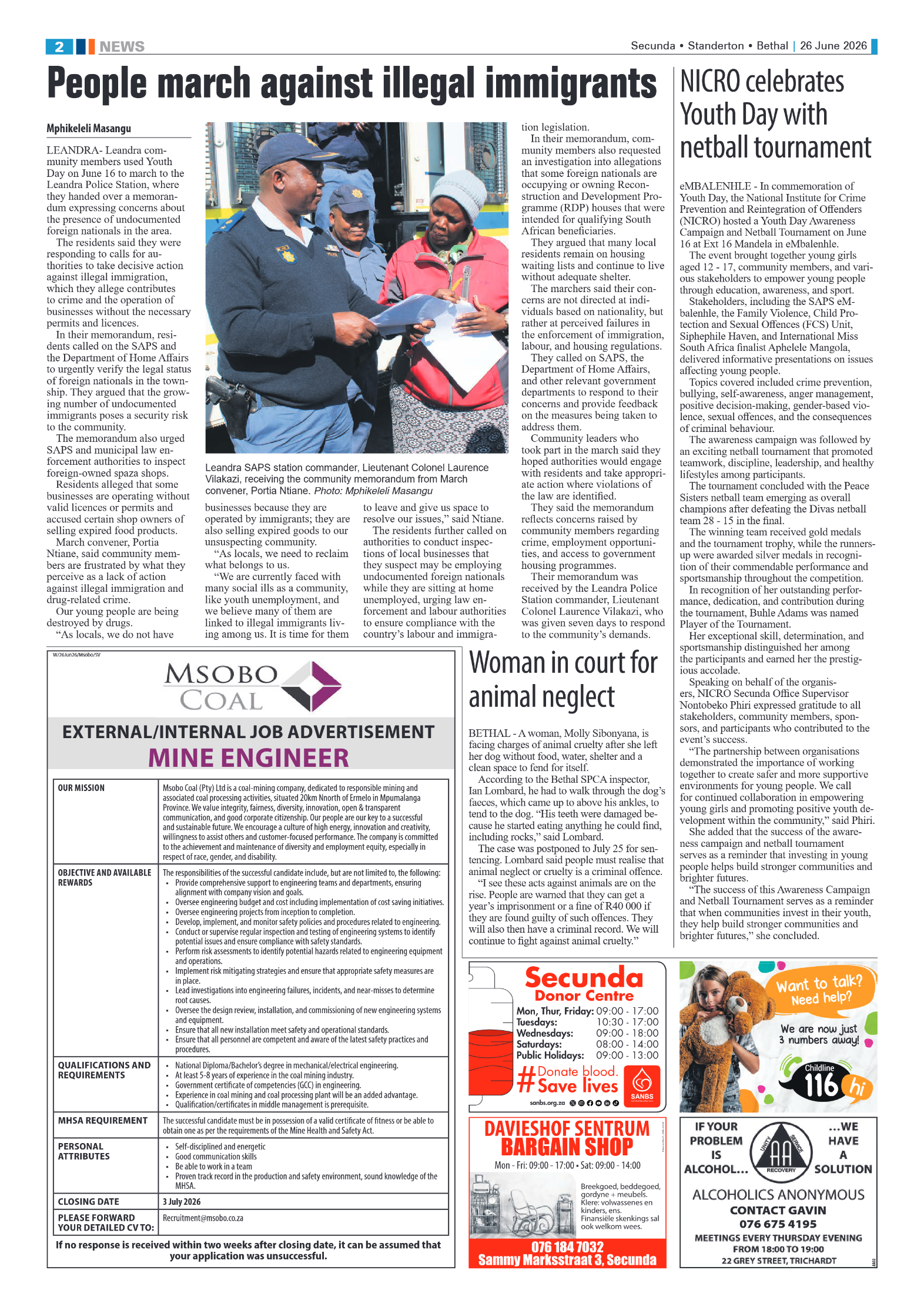 Ridge Times 26 June 2026 page 2