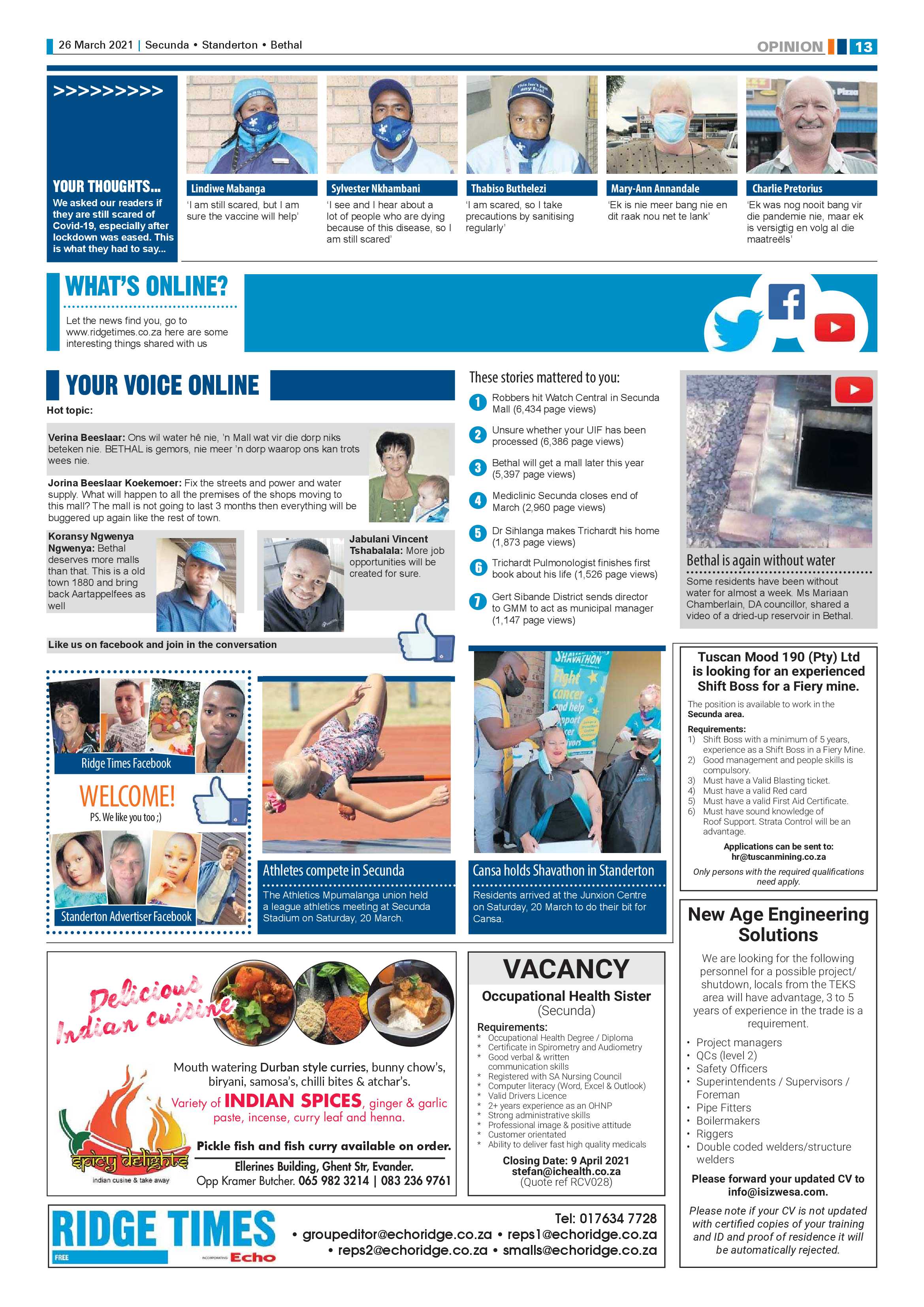 Ridge Times 26 March 2021 page 13