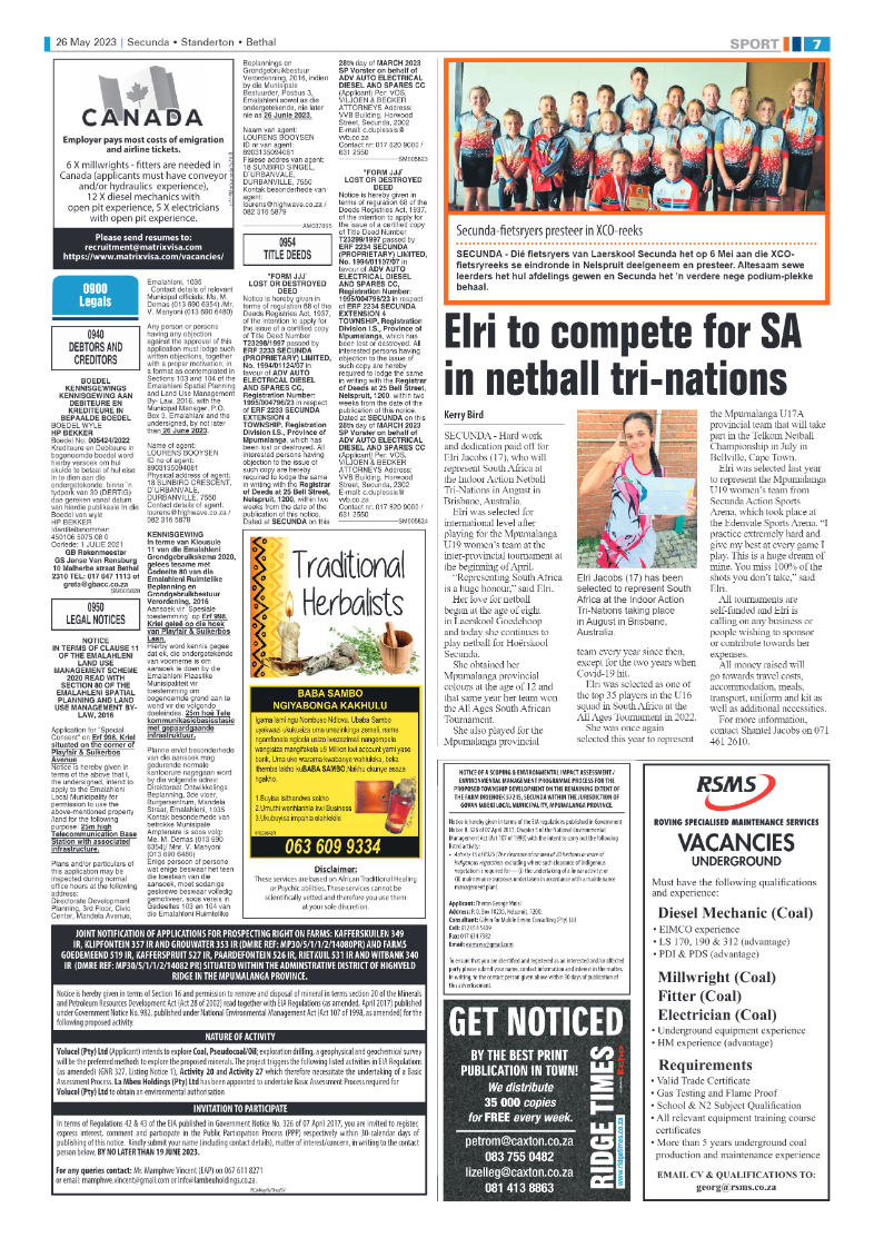 Ridge Times 26 May 2023 page 7