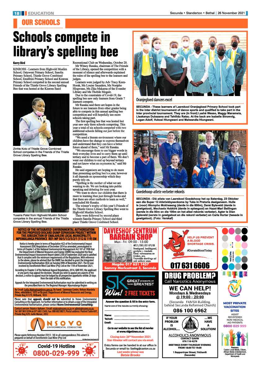 Ridge Times 26 November 2021 page 20