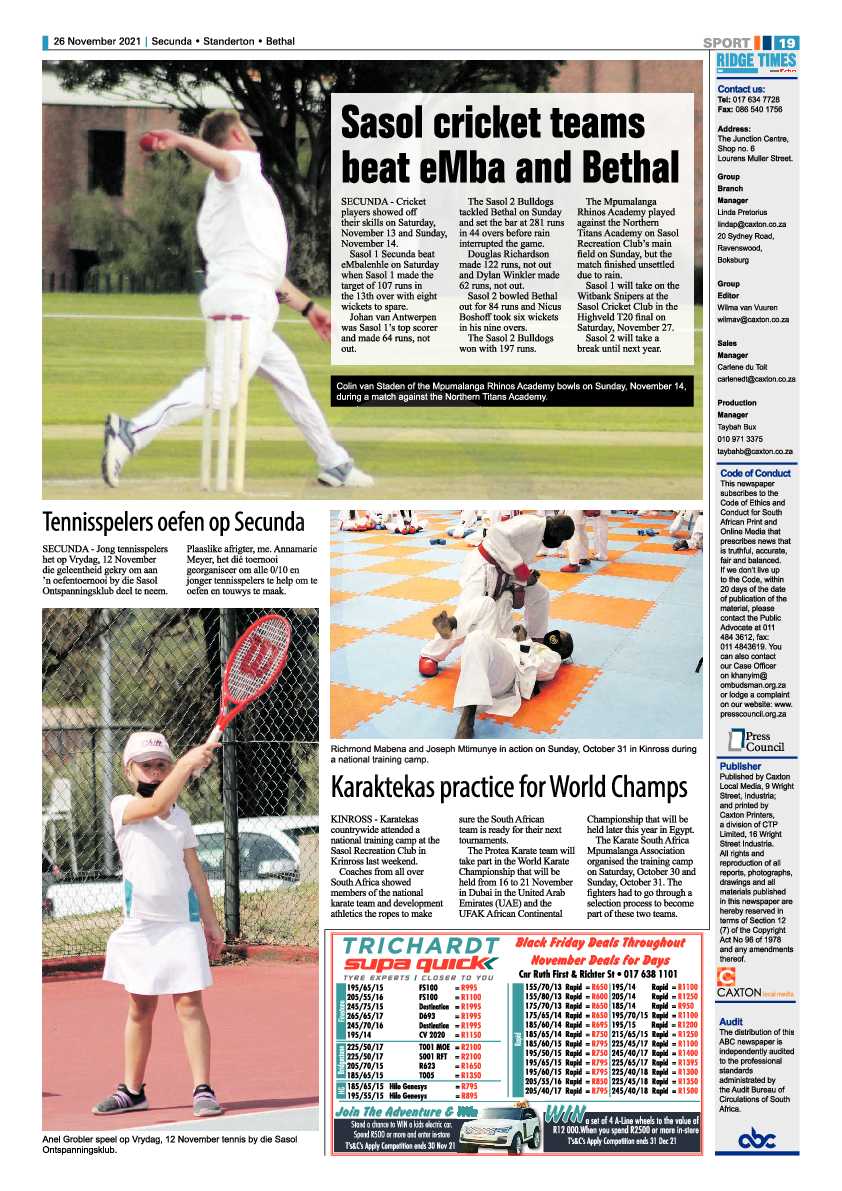 Ridge Times 26 November 2021 page 21