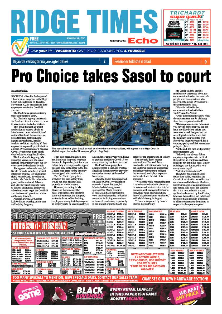 Ridge Times 26 November 2021 page 3