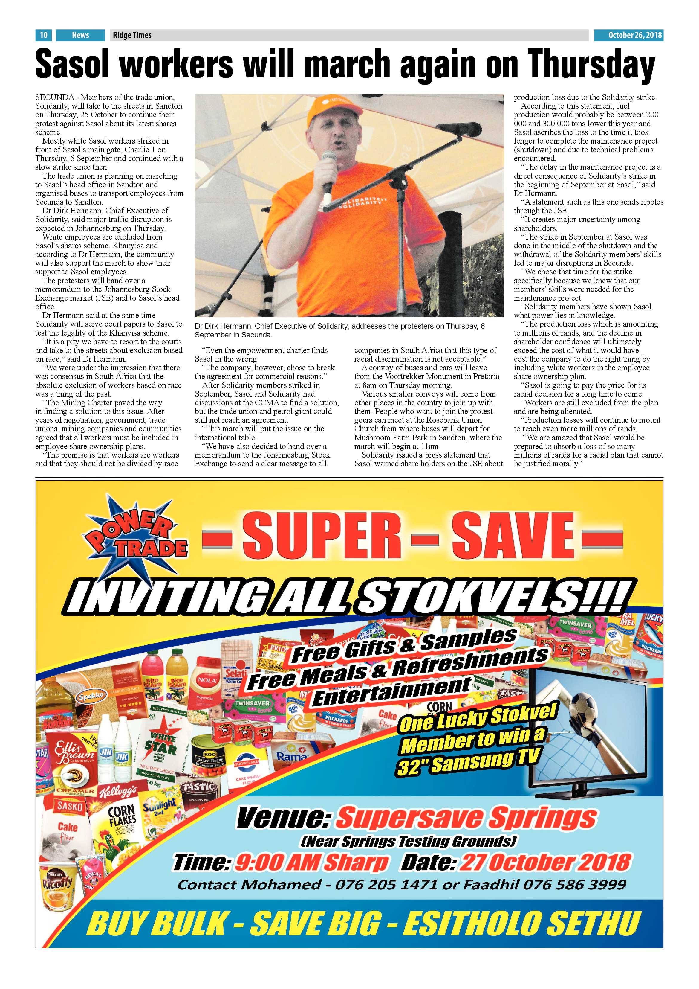 Ridge Times 26 October 2018 page 10