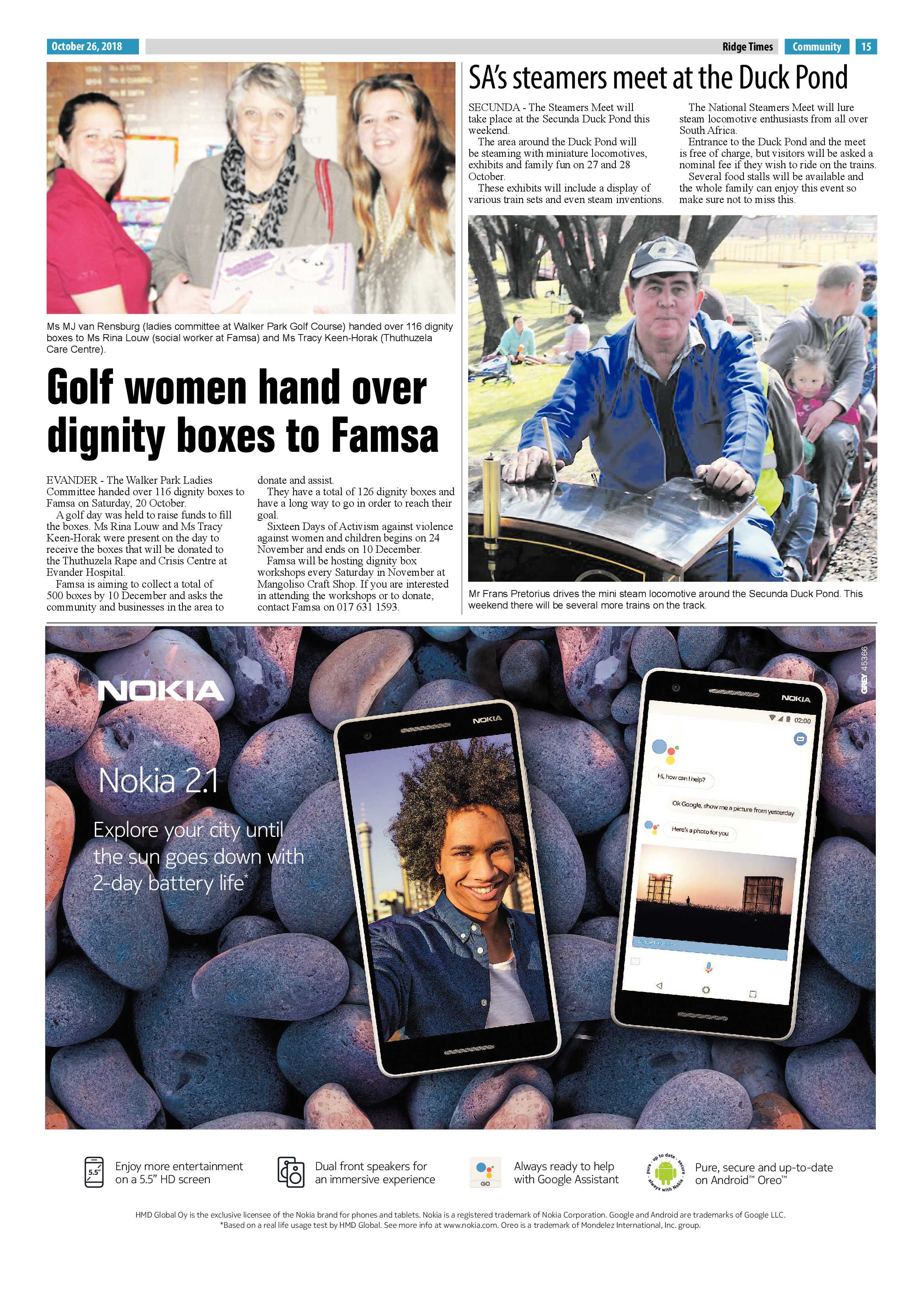 Ridge Times 26 October 2018 page 15