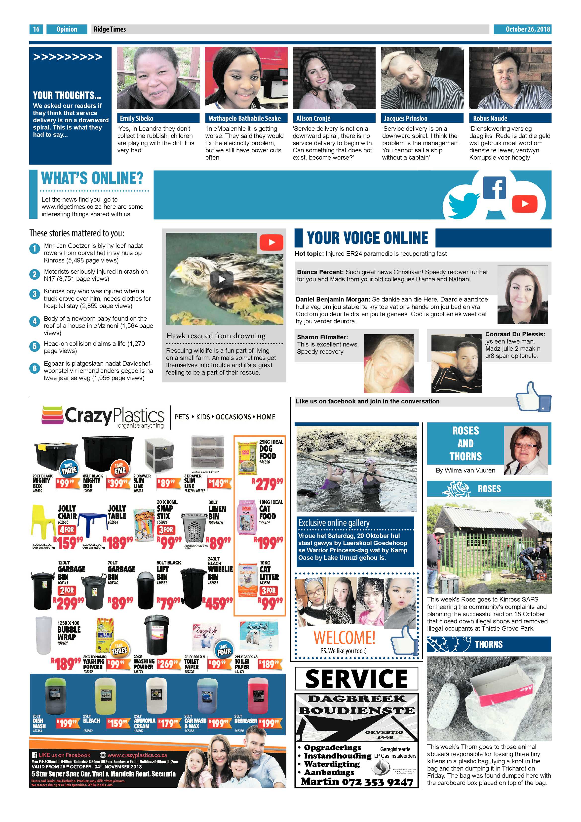 Ridge Times 26 October 2018 page 16