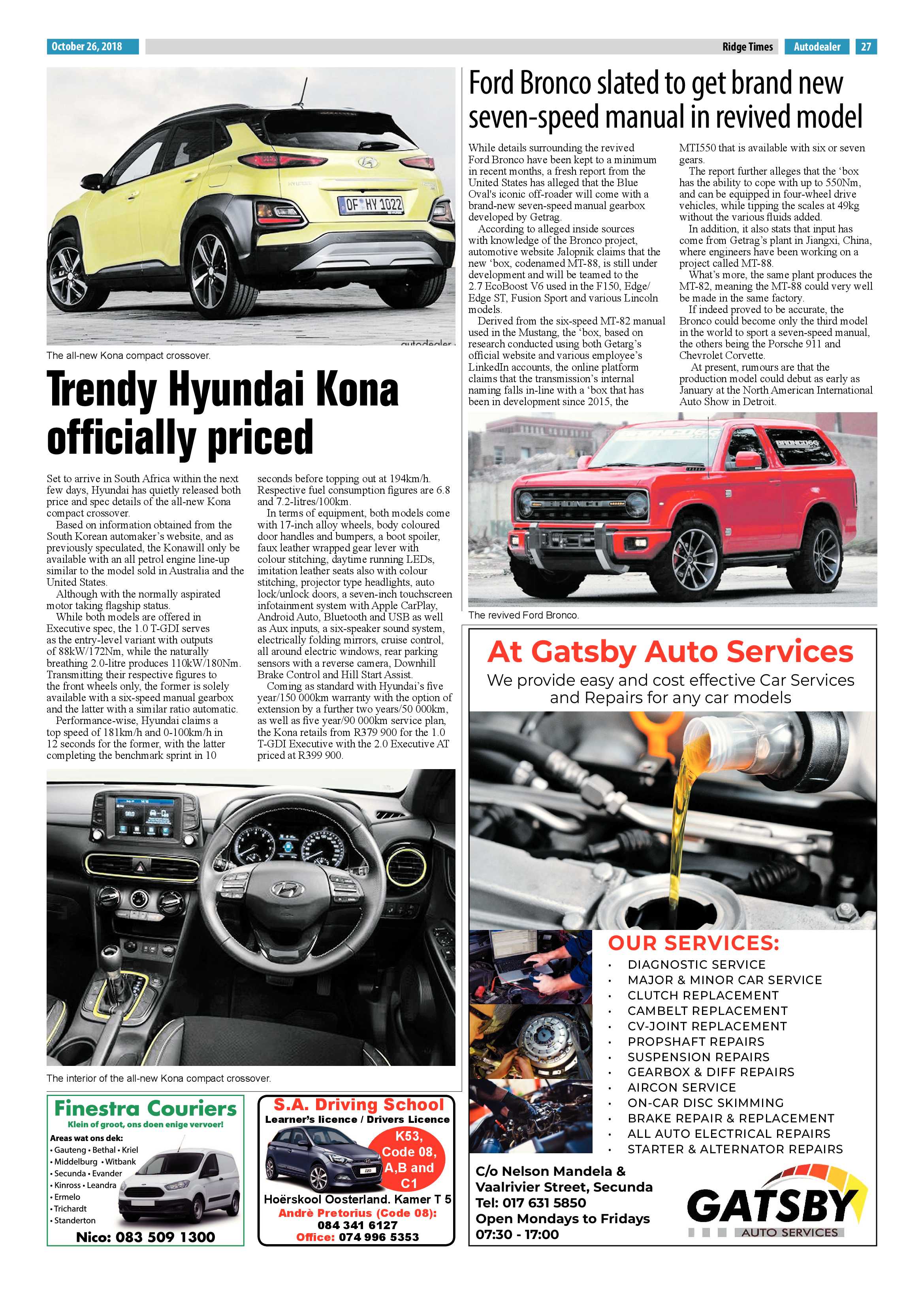 Ridge Times 26 October 2018 page 27