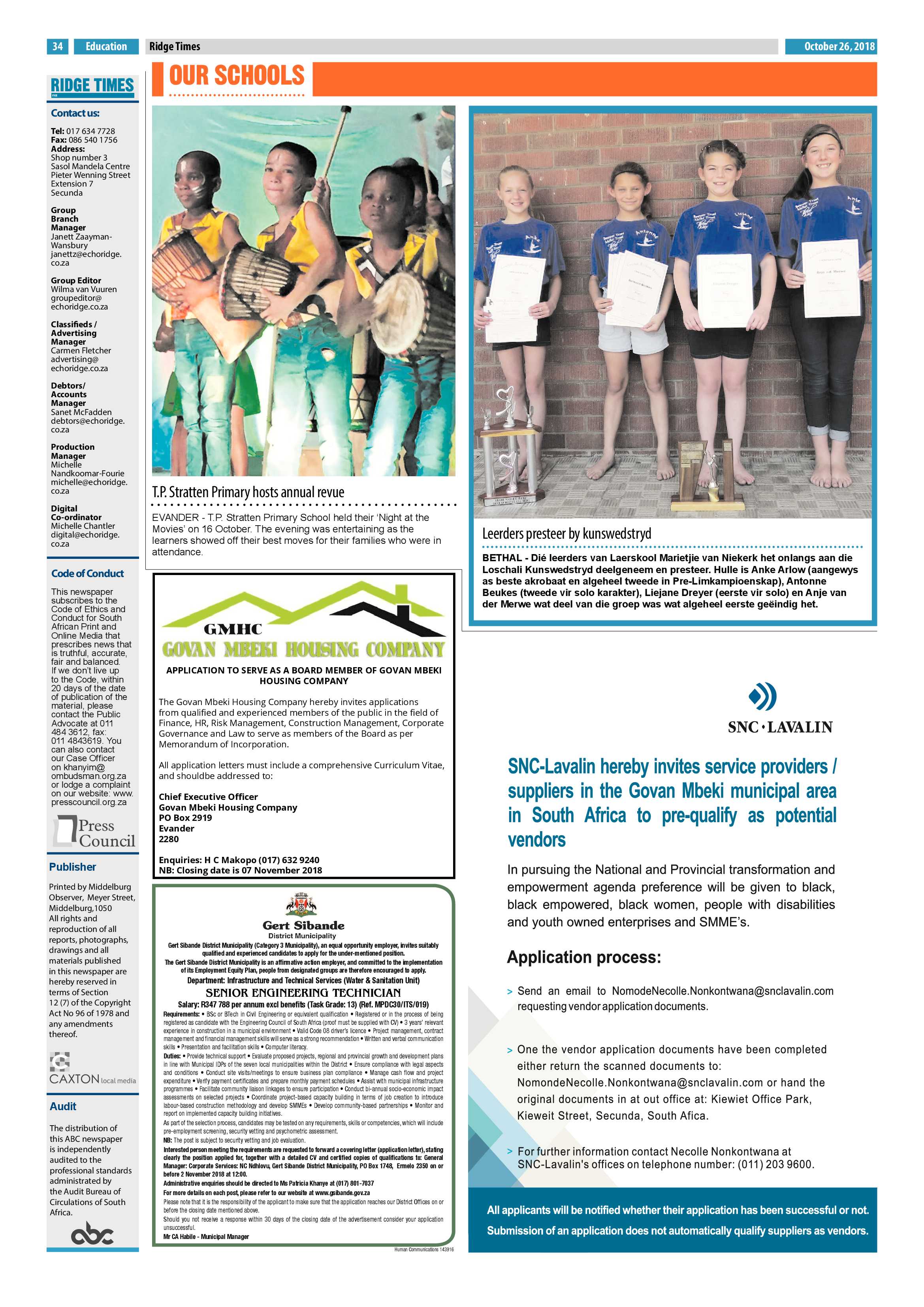 Ridge Times 26 October 2018 page 34
