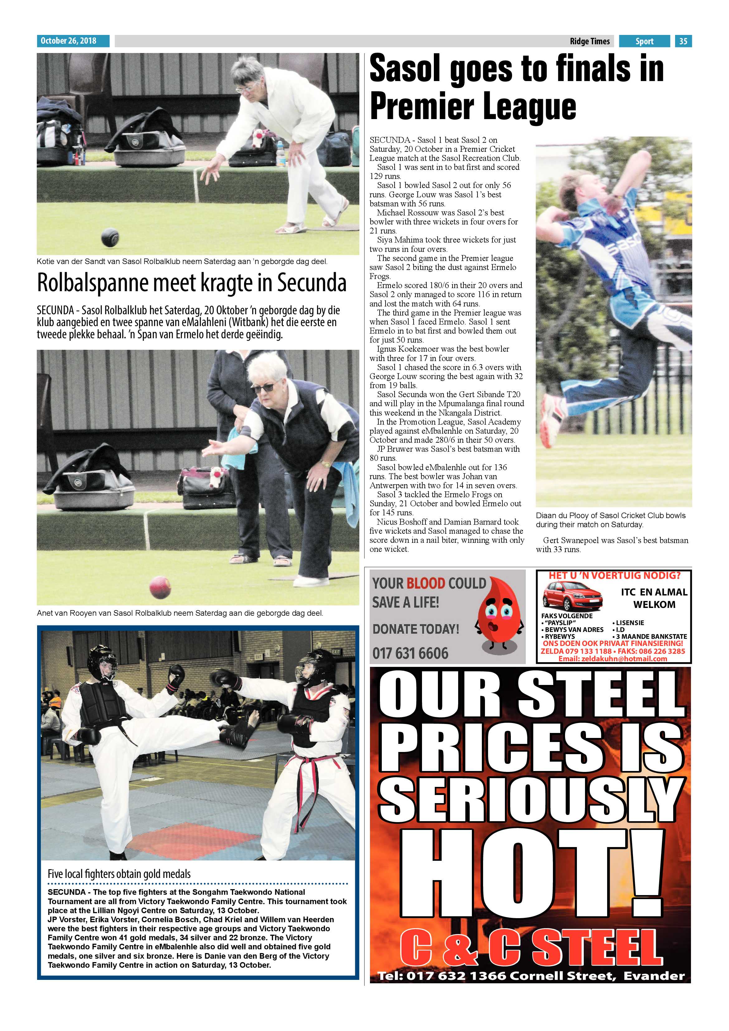Ridge Times 26 October 2018 page 35