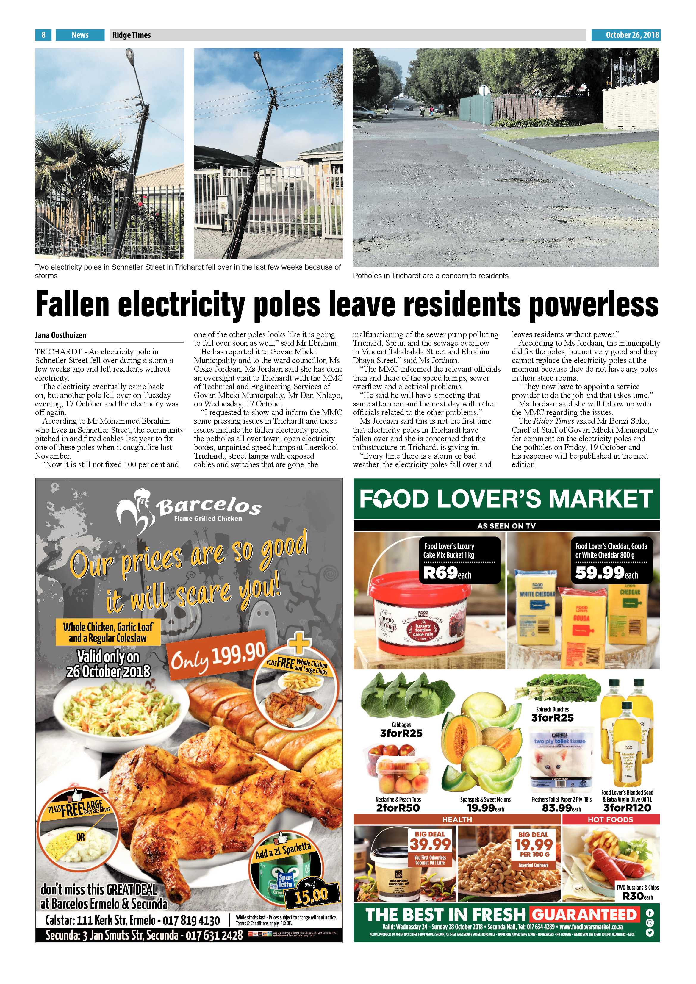 Ridge Times 26 October 2018 page 8