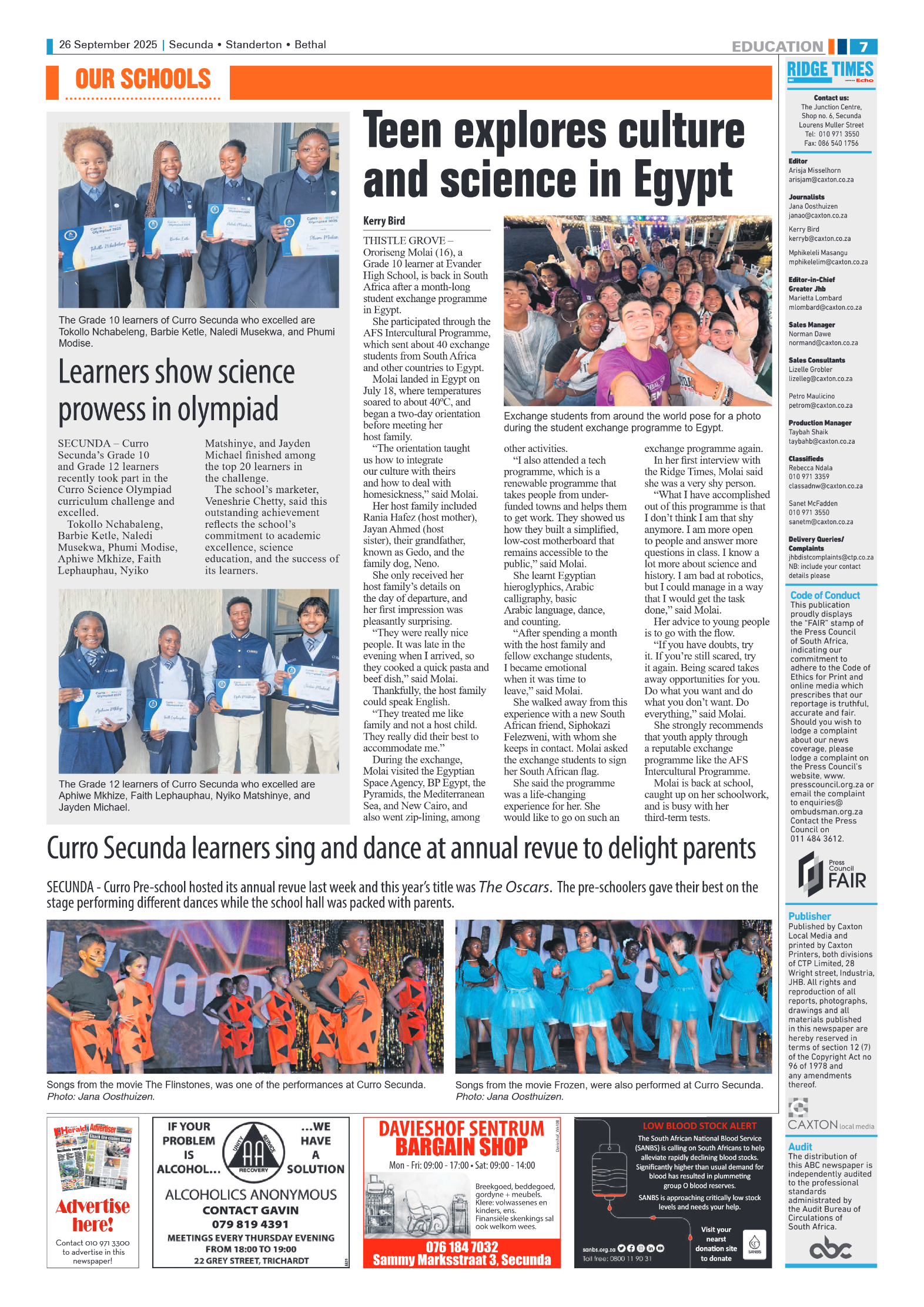 Ridge Times 26 September 2025 page 7