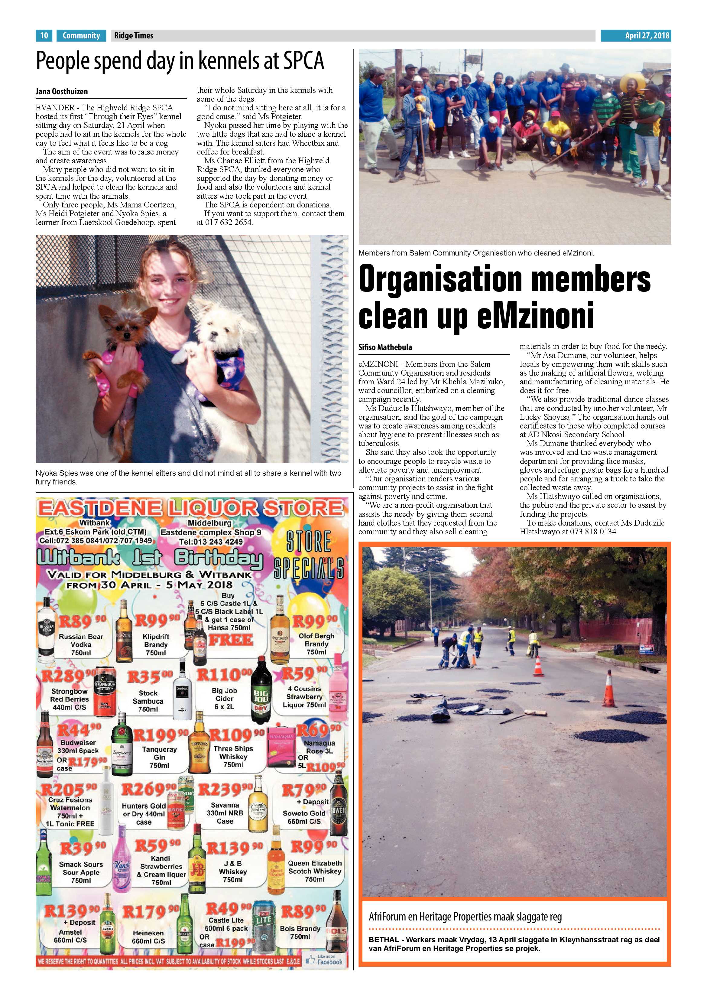 Ridge Times 27 April 2018 page 10