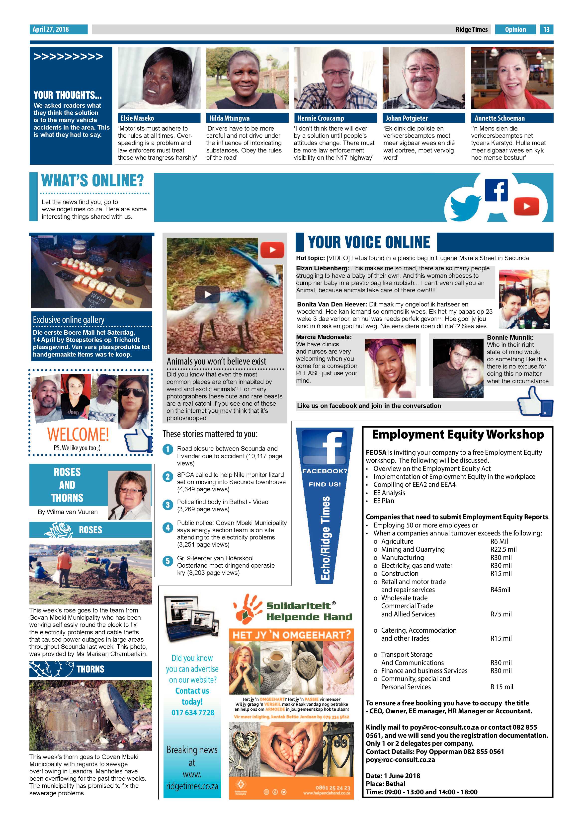 Ridge Times 27 April 2018 page 13
