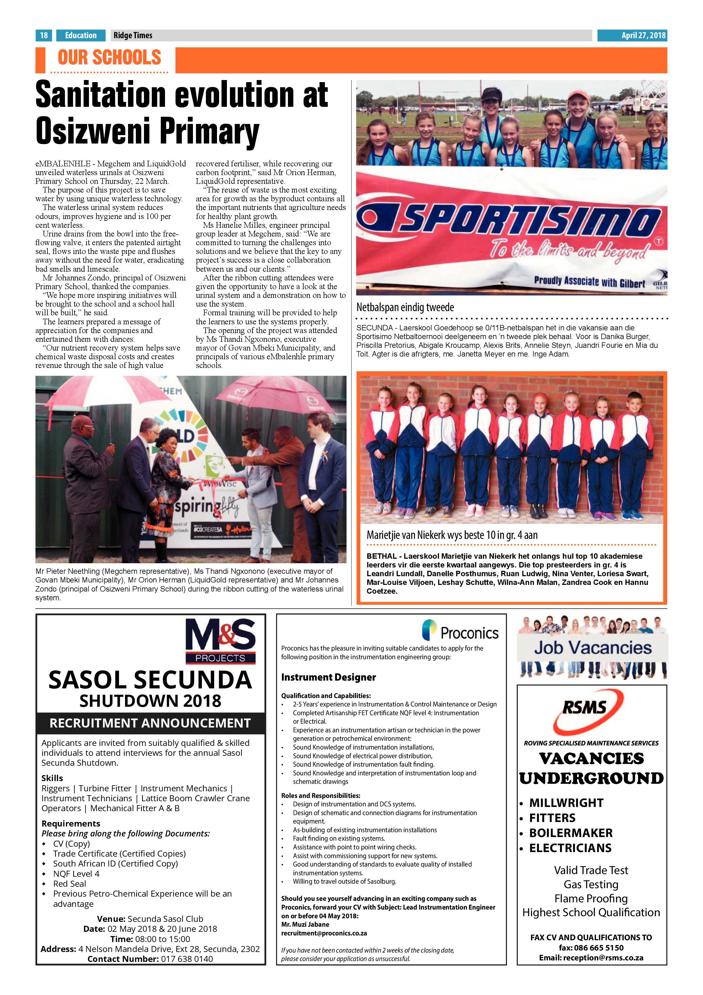 Ridge Times 27 April 2018 page 18