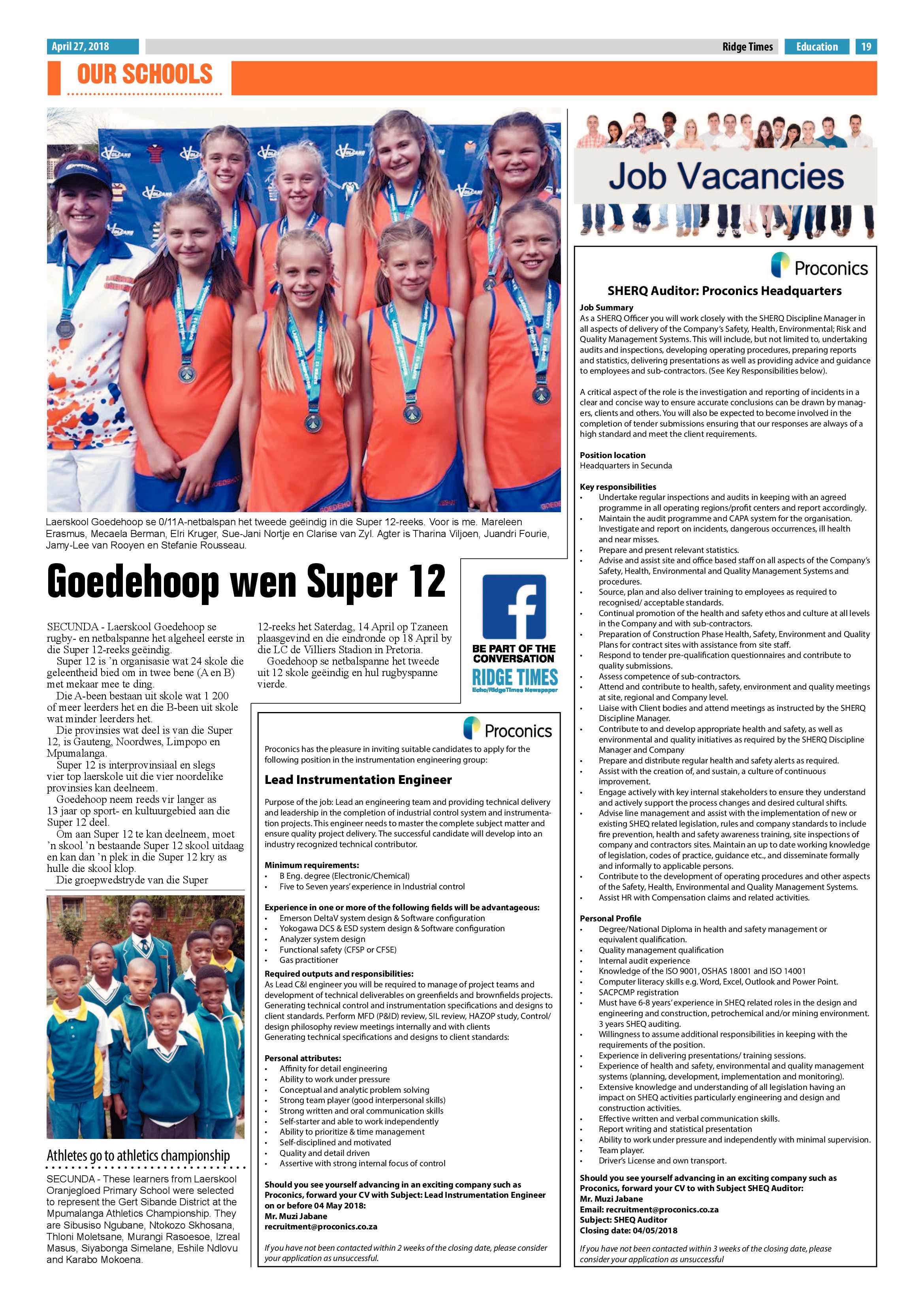 Ridge Times 27 April 2018 page 19