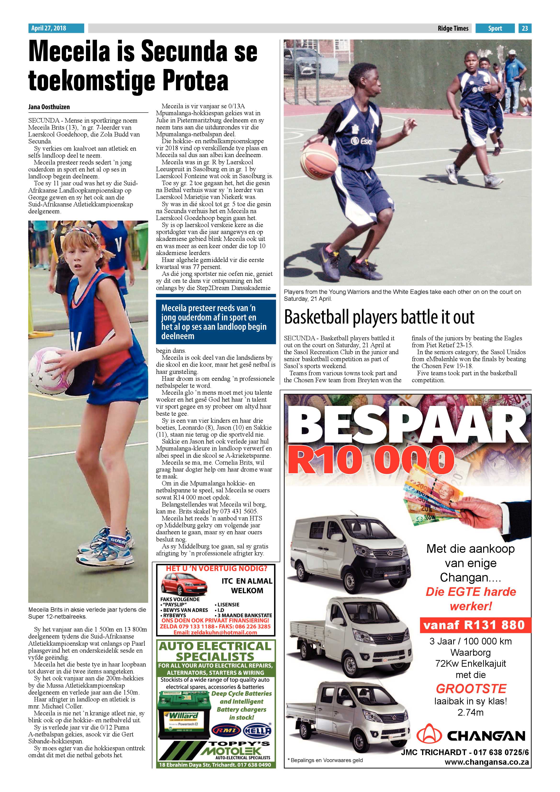 Ridge Times 27 April 2018 page 23