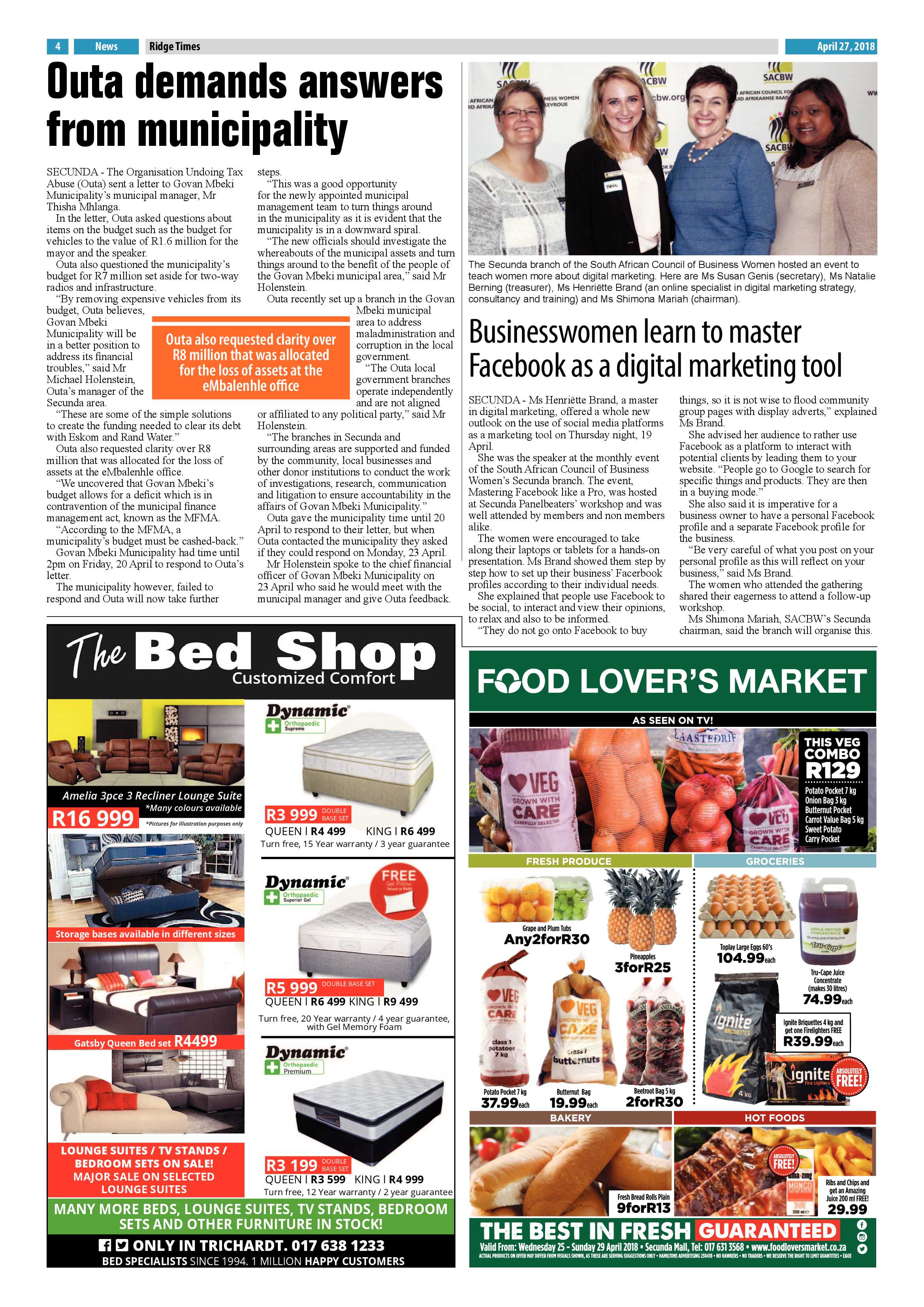 Ridge Times 27 April 2018 page 4