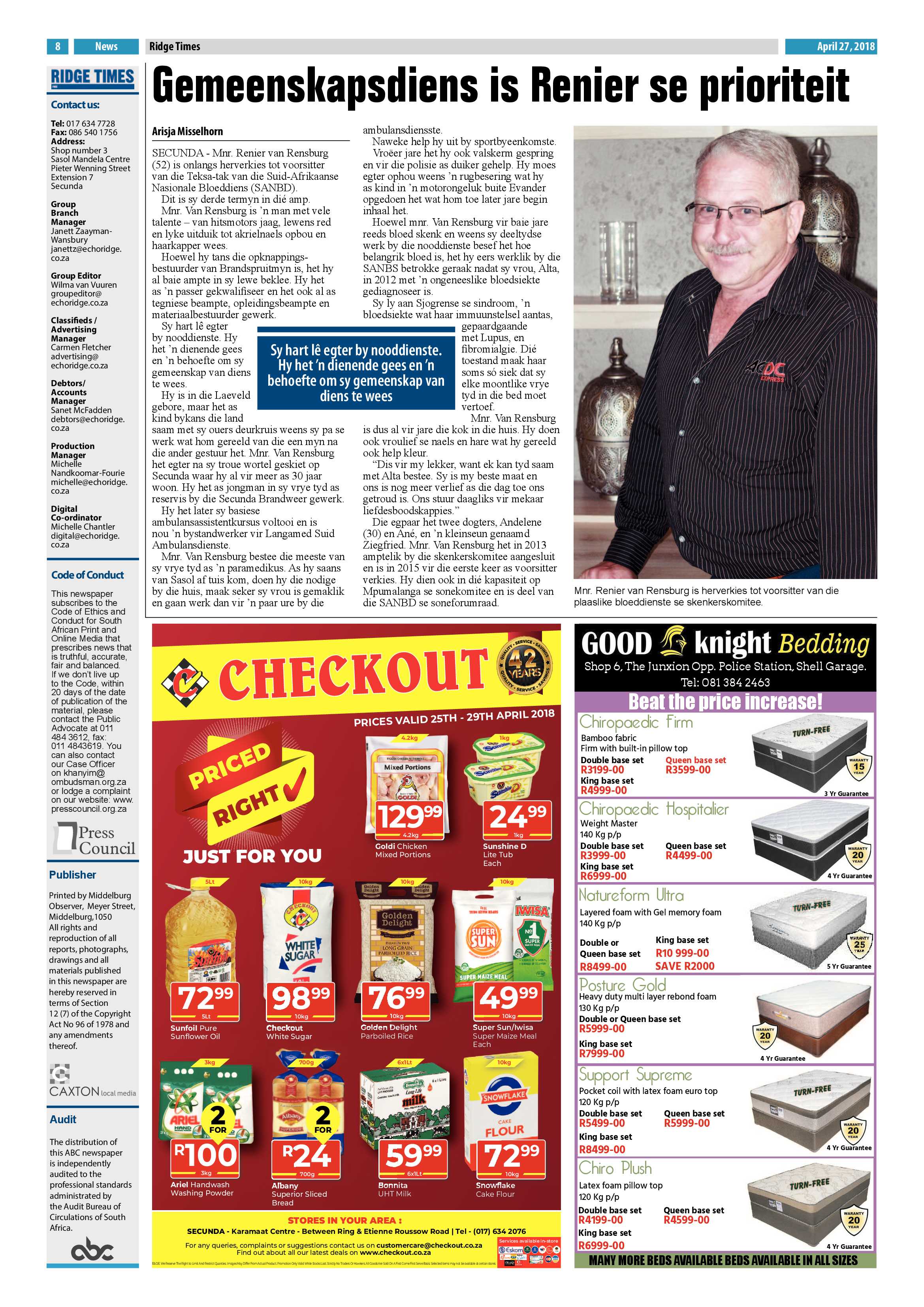 Ridge Times 27 April 2018 page 8