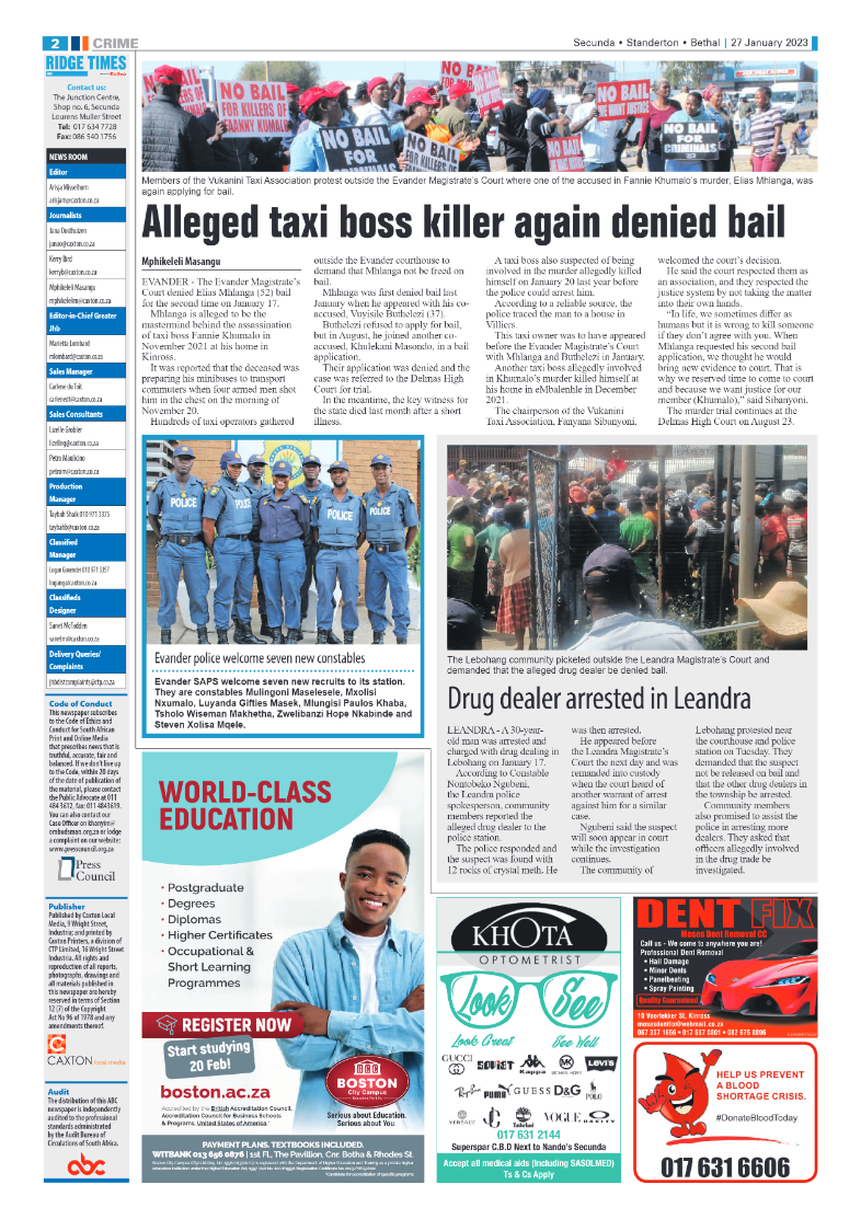 Ridge Times 27 January 2023 page 2