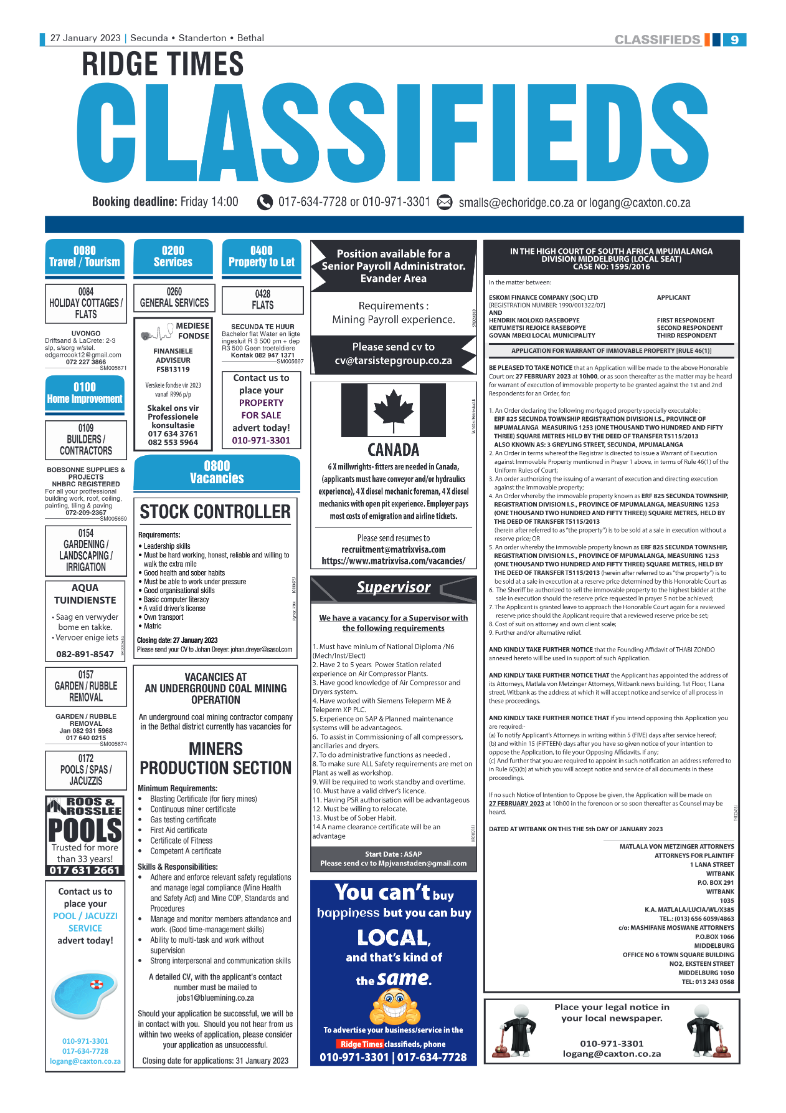 Ridge Times 27 January 2023 page 9