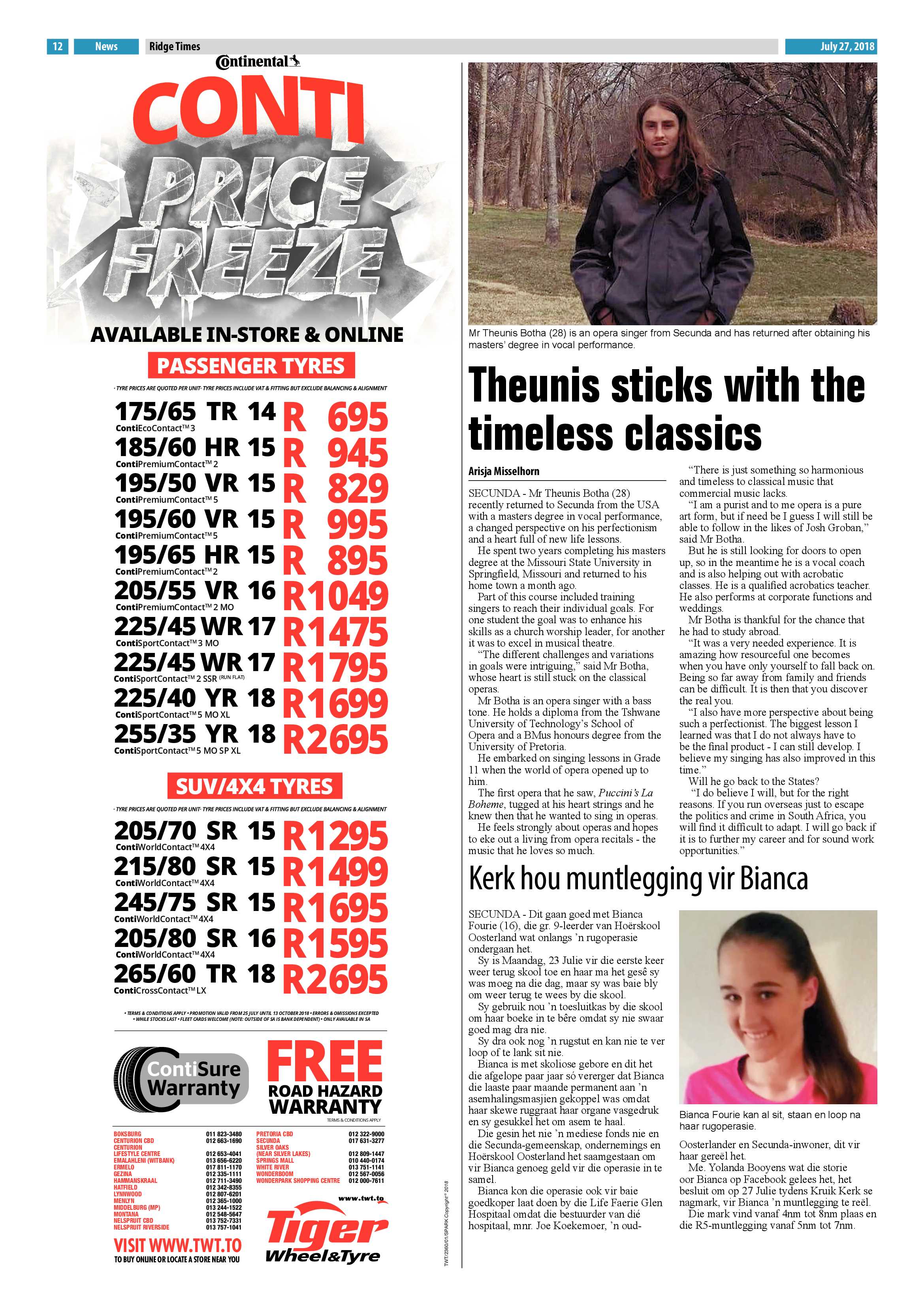 Ridge Times 27 July 2018 page 12