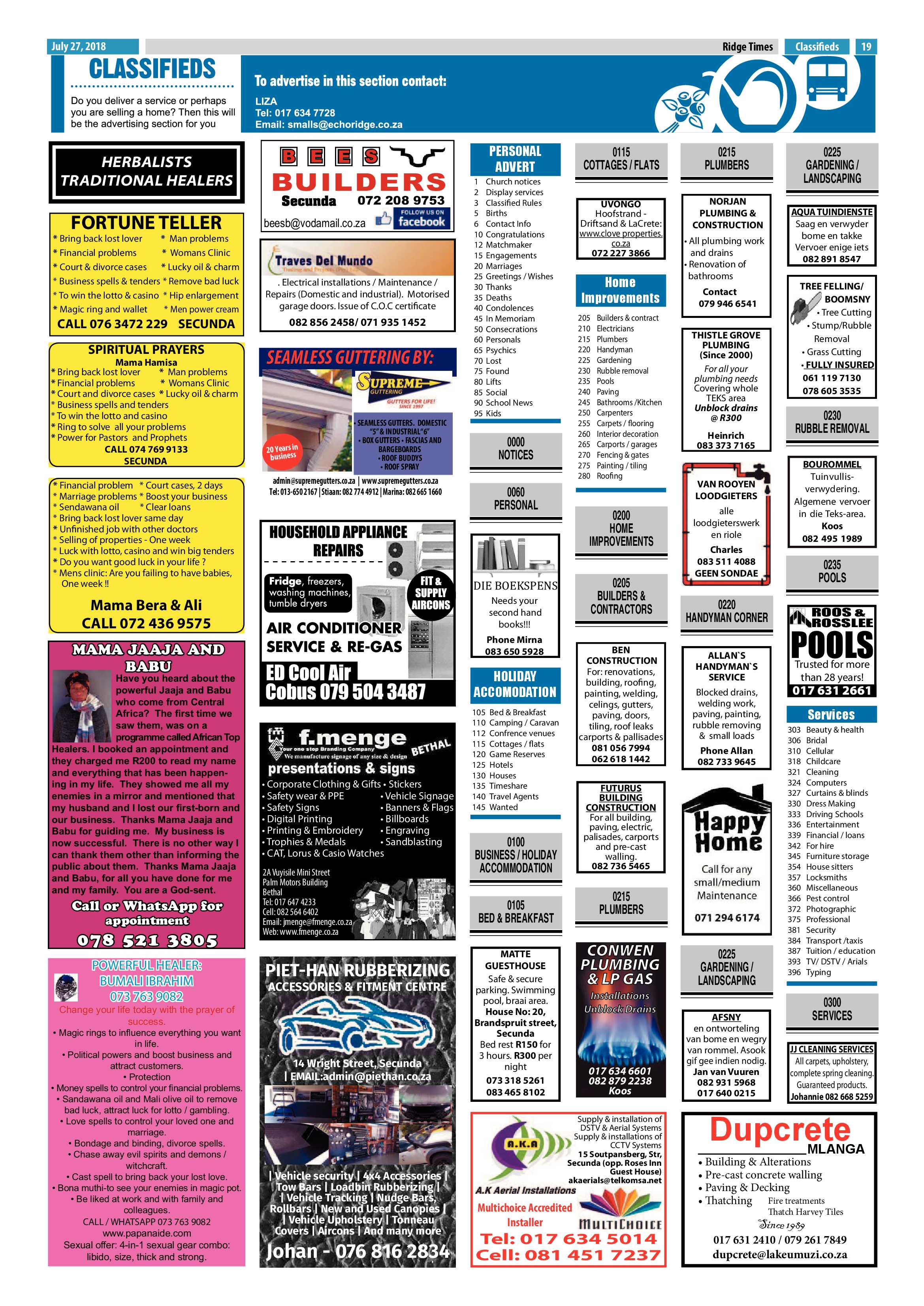 Ridge Times 27 July 2018 page 19