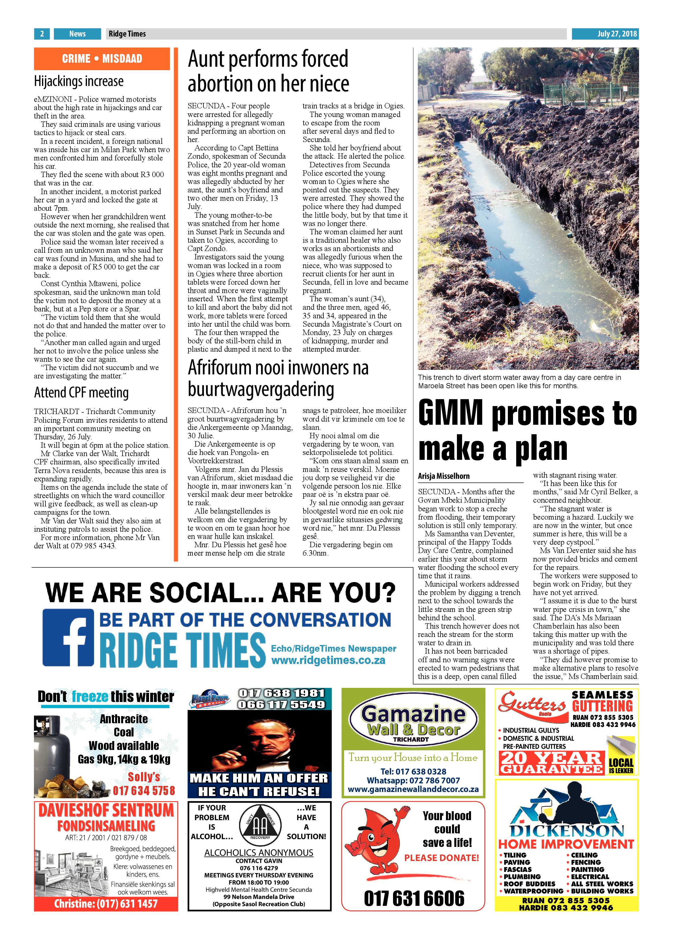 Ridge Times 27 July 2018 page 2