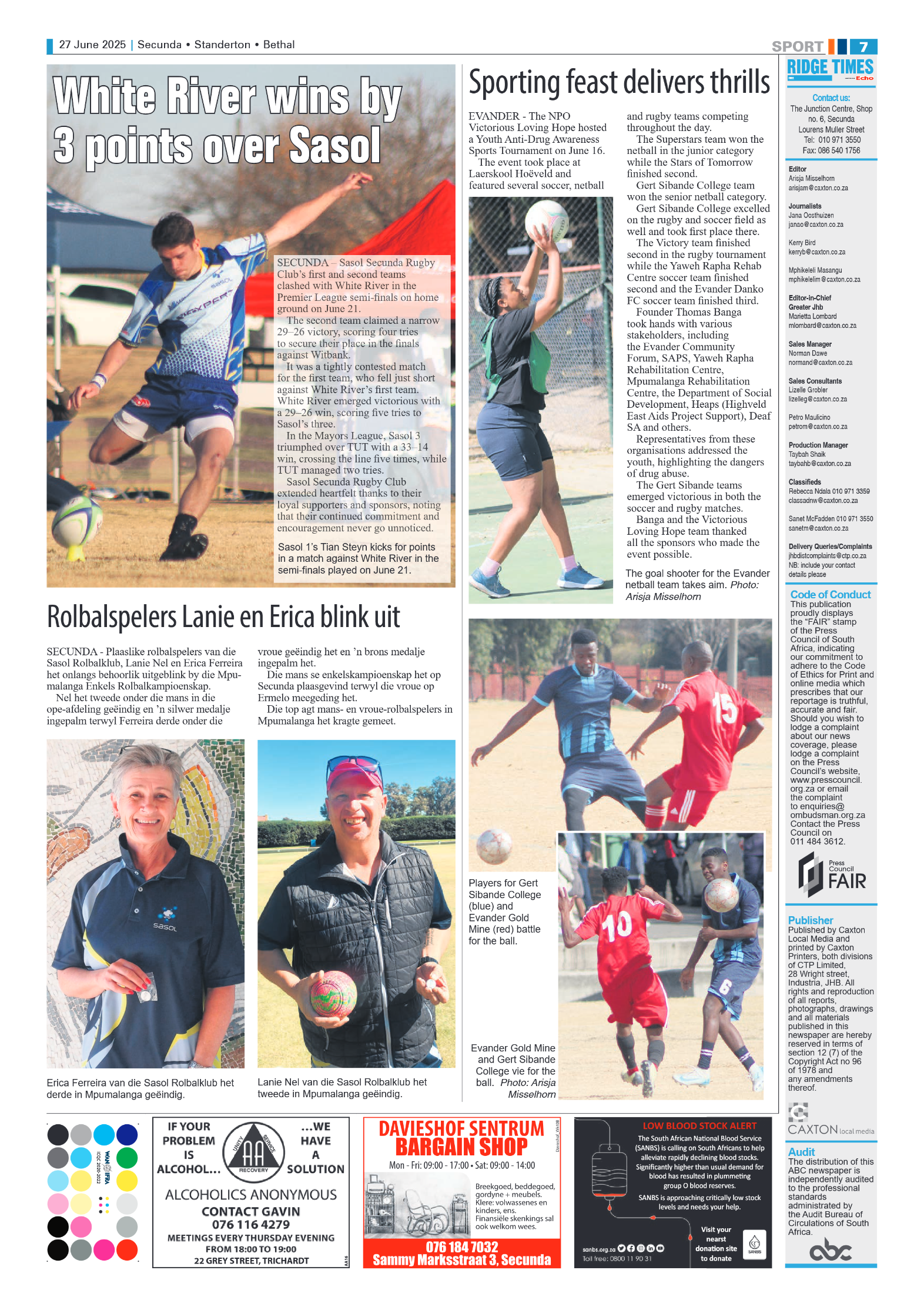 Ridge Times 27 June 2025 page 7