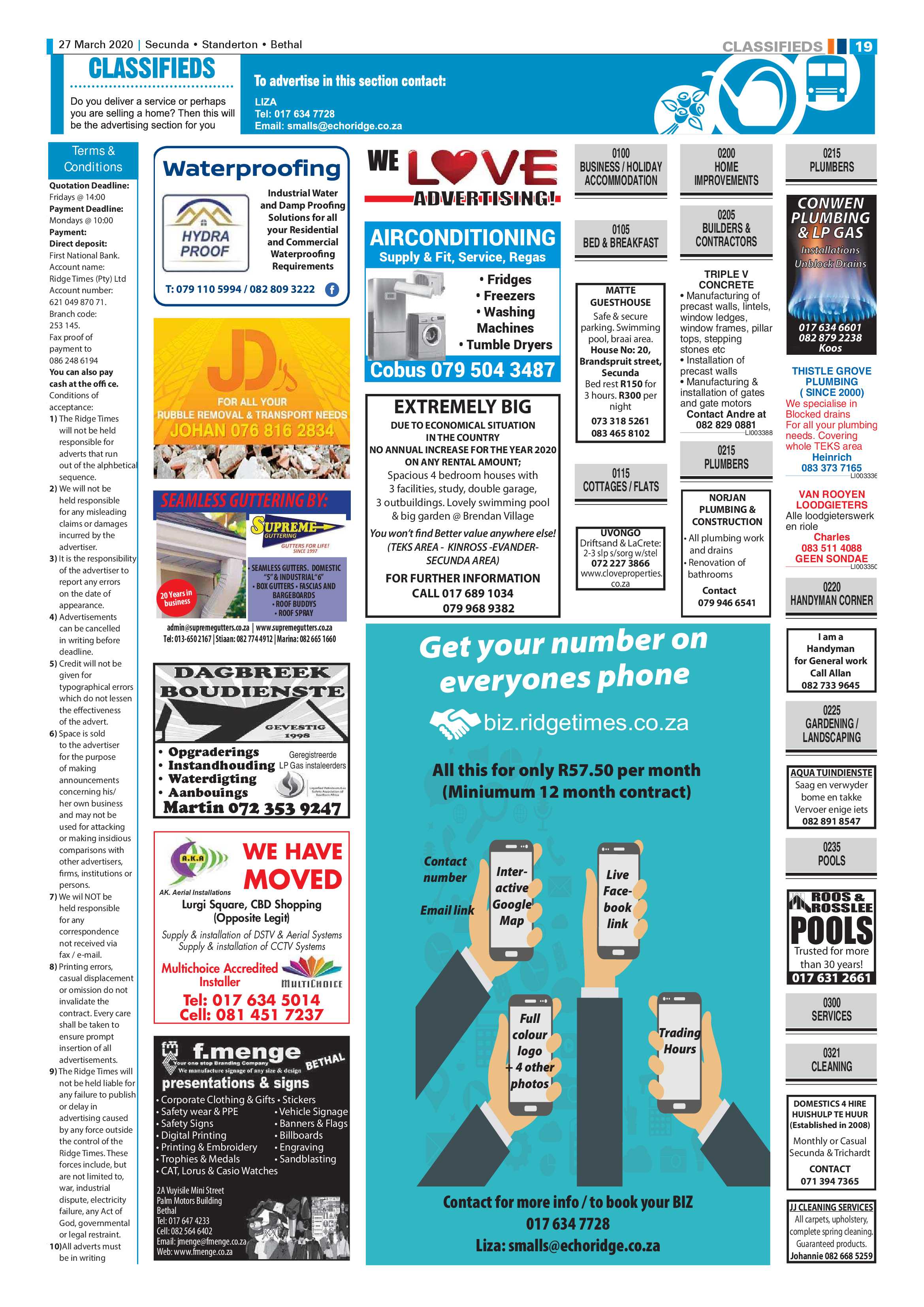 Ridge Times 27 March 2020 page 19