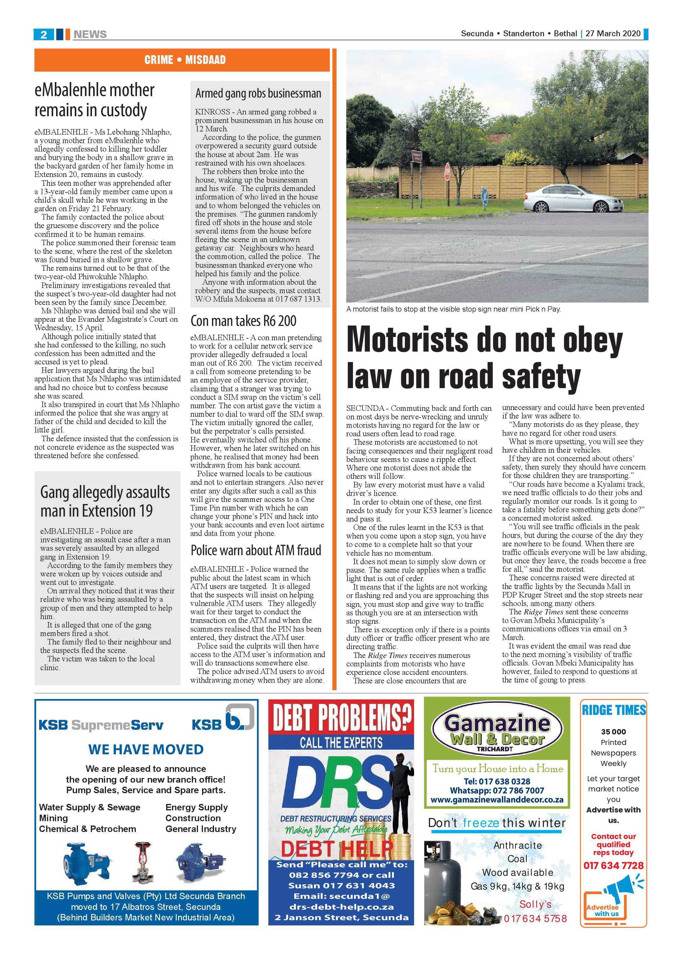 Ridge Times 27 March 2020 page 2