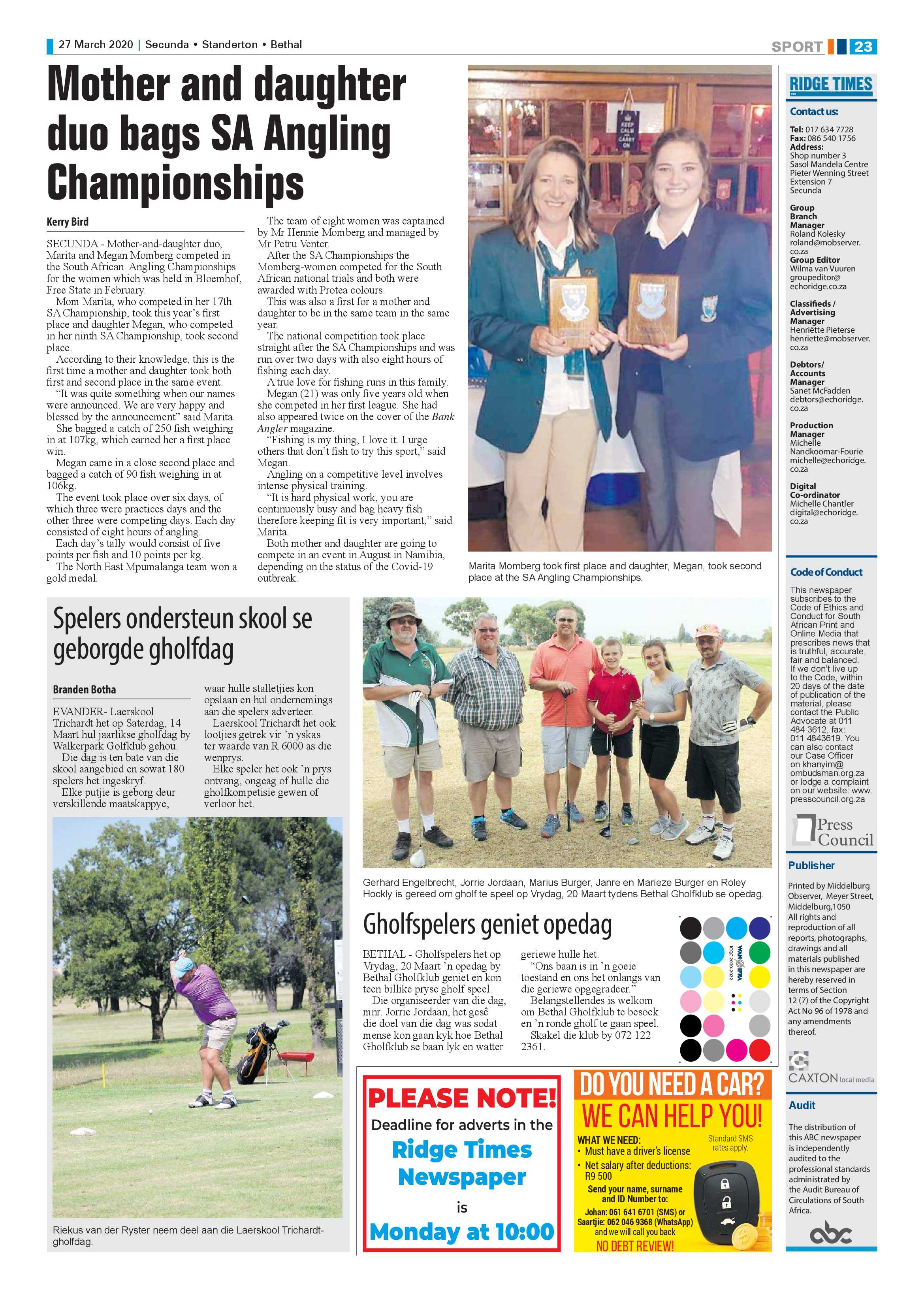 Ridge Times 27 March 2020 page 23