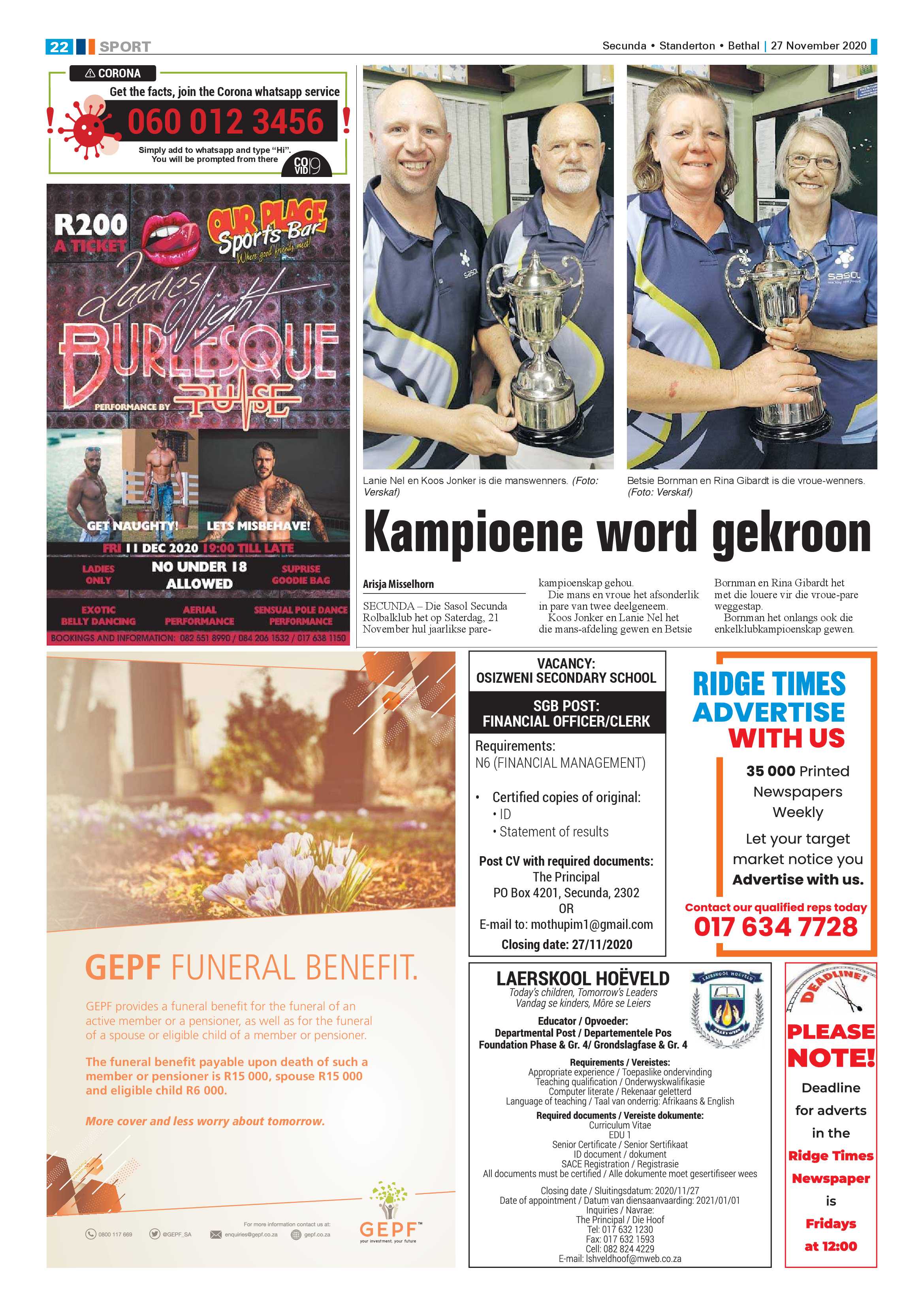 Ridge Times 27 November 2020 page 24