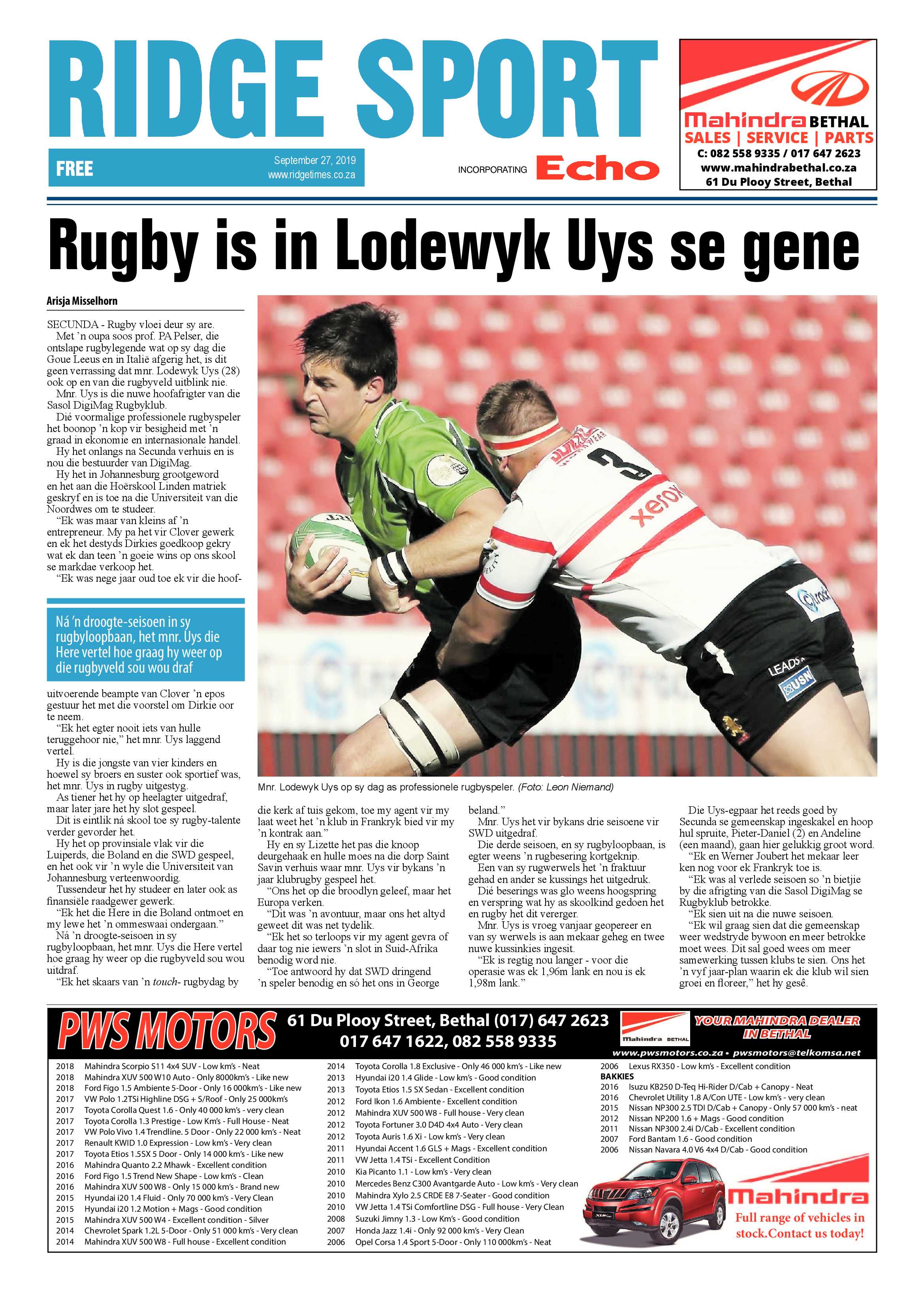 Ridge Times 27 September 2019 page 27