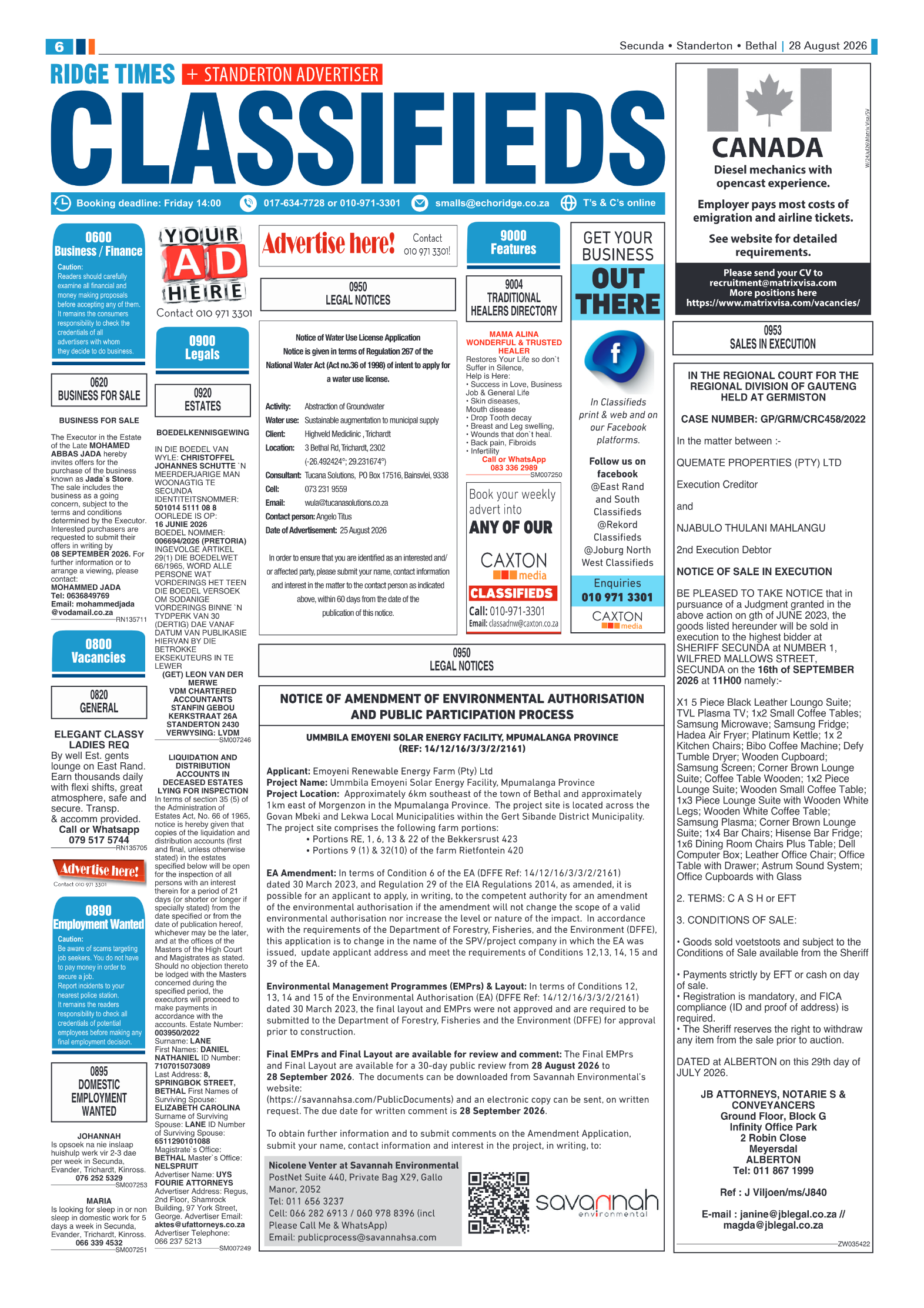 Ridge Times 28 August 2026 page 6