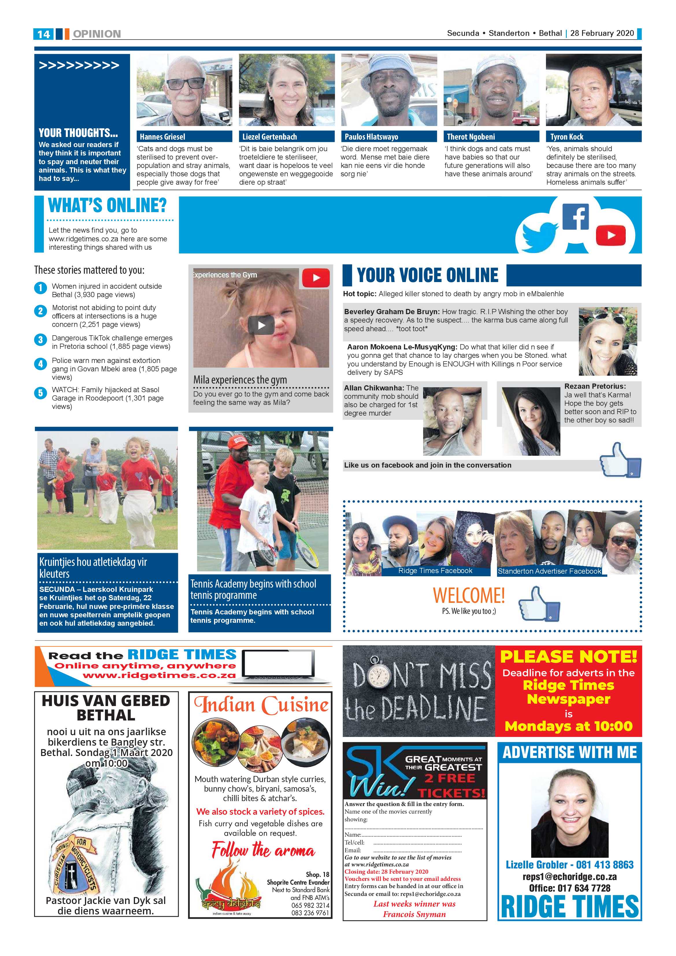 Ridge Times 28 February 2020 page 14