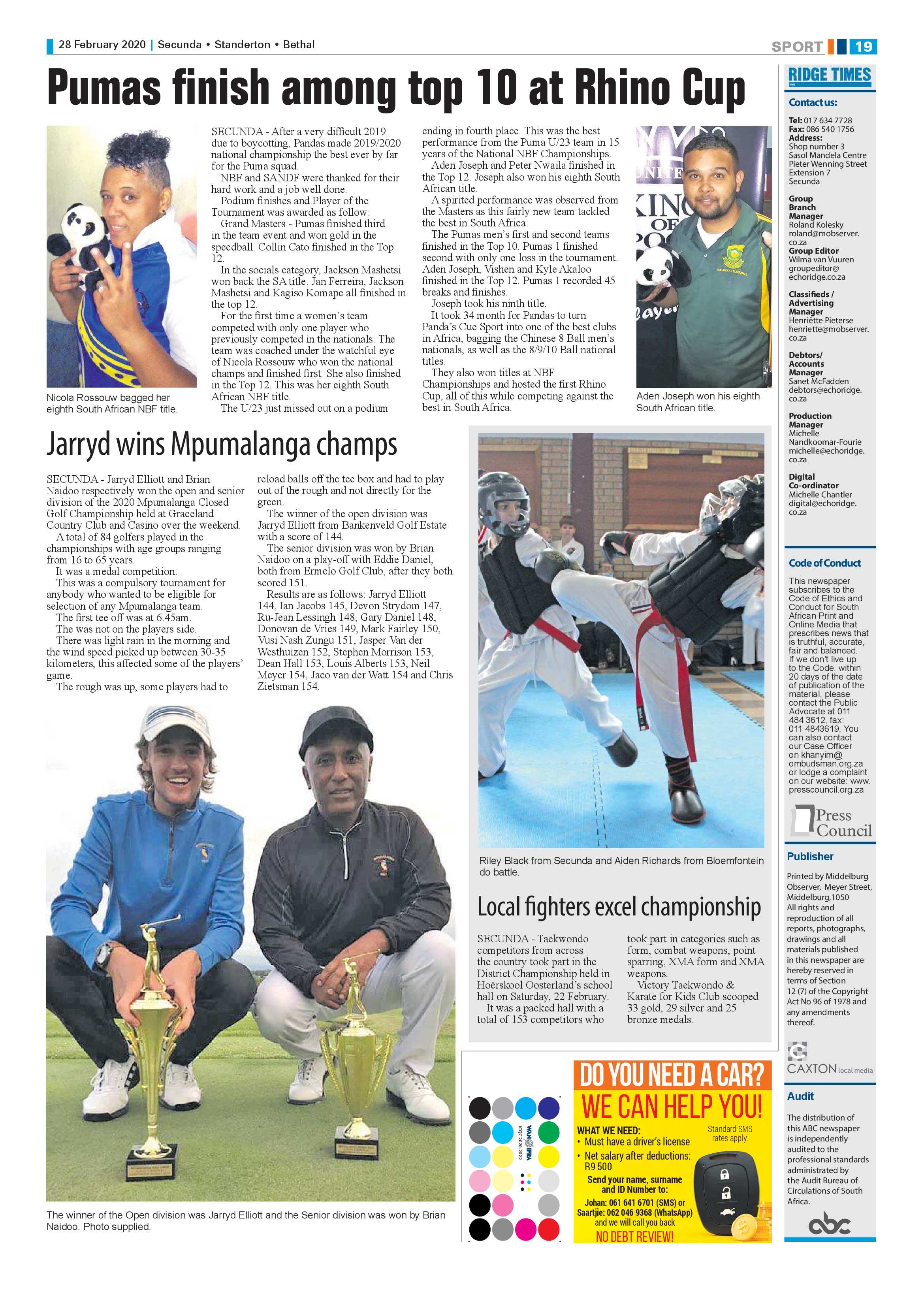 Ridge Times 28 February 2020 page 19